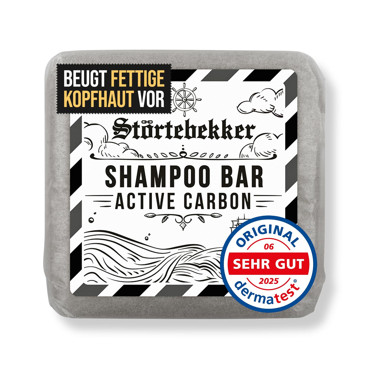 Detalle de Störtebekker Premium Shampoo Bar Active Carbon – 100 g