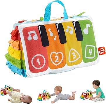 Detalle de Fisher-Price Kick & Play Piano: peluche interactivo para bebés 🎹