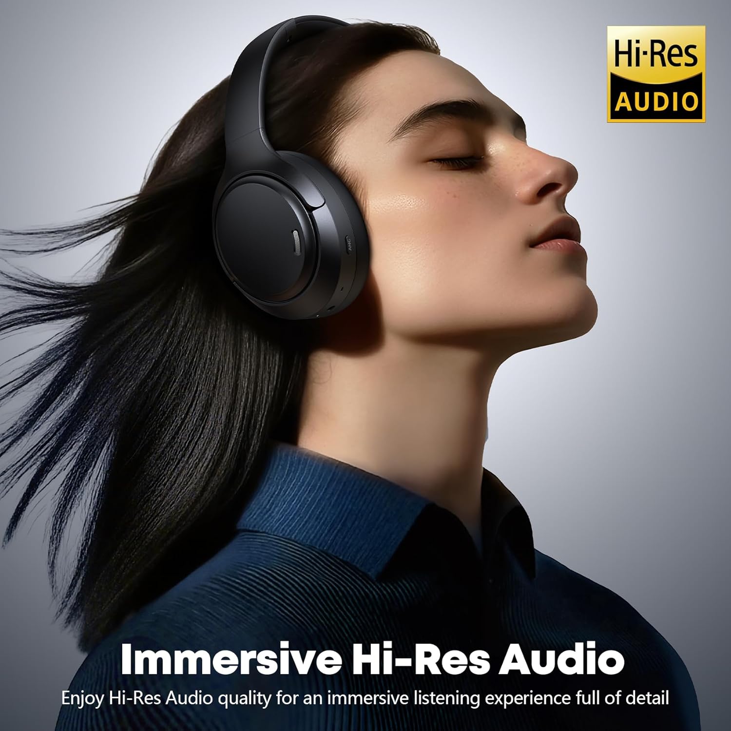 Thumbnail 6 de Hybrid ANC Bluetooth 6.0 Headphones with 120H Battery, 6-Mic ENC, Over-Ear Comfort