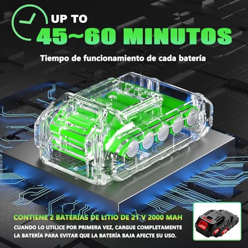 Detalle 1 de Gompuy desbrozadora eléctrica 21V, ajustable