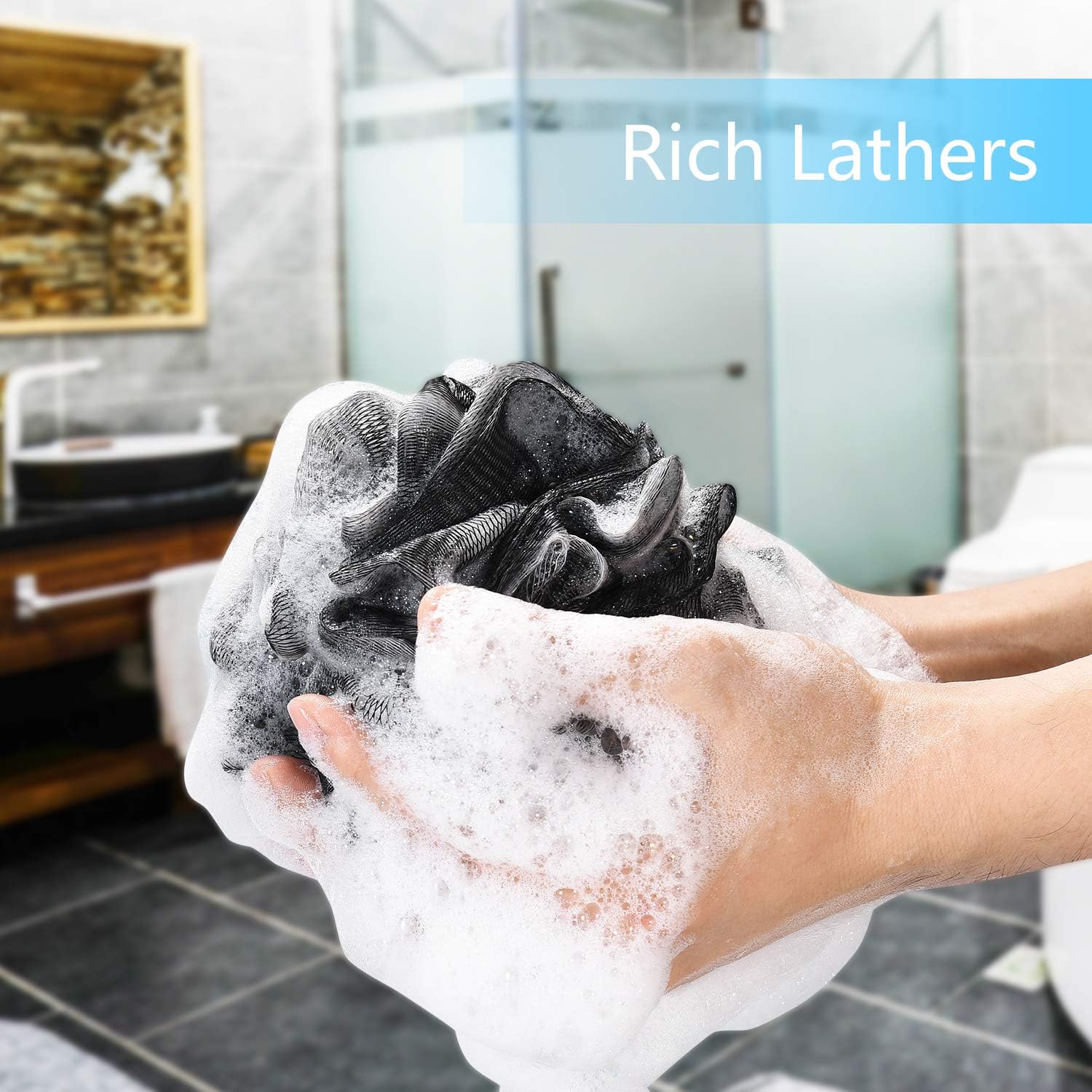 Thumbnail 3 de Yoget Bath Loofah Sponge 4 Pack