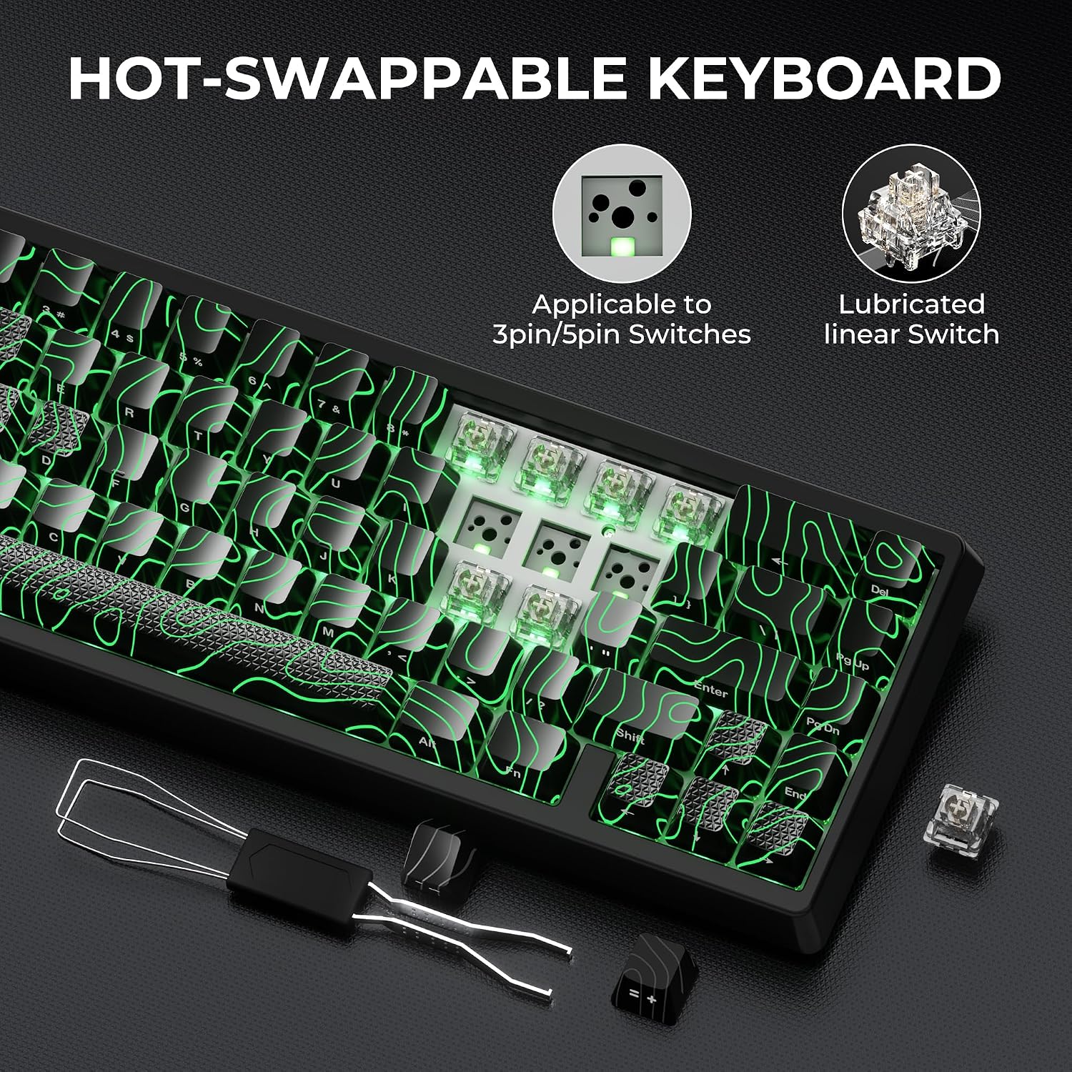 Thumbnail 6 de HITIME x XVX M67 xh-M67WX-heise 60% Wireless Mechanical Keyboard, RGB