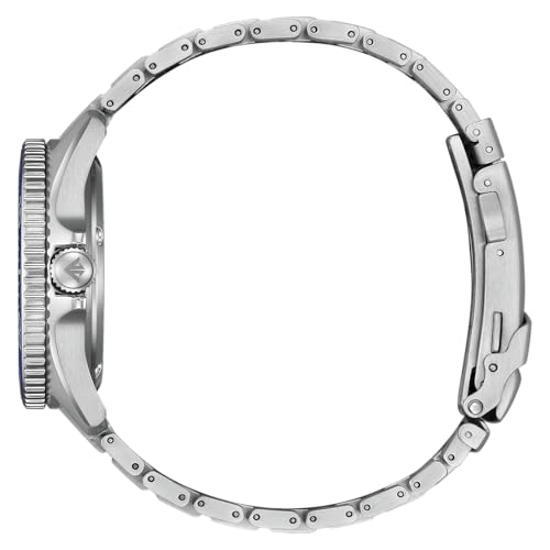Detalle 2 de Citizen Watch BN0260-54L: reloj Eco-Drive de acero con esfera azul y calendario