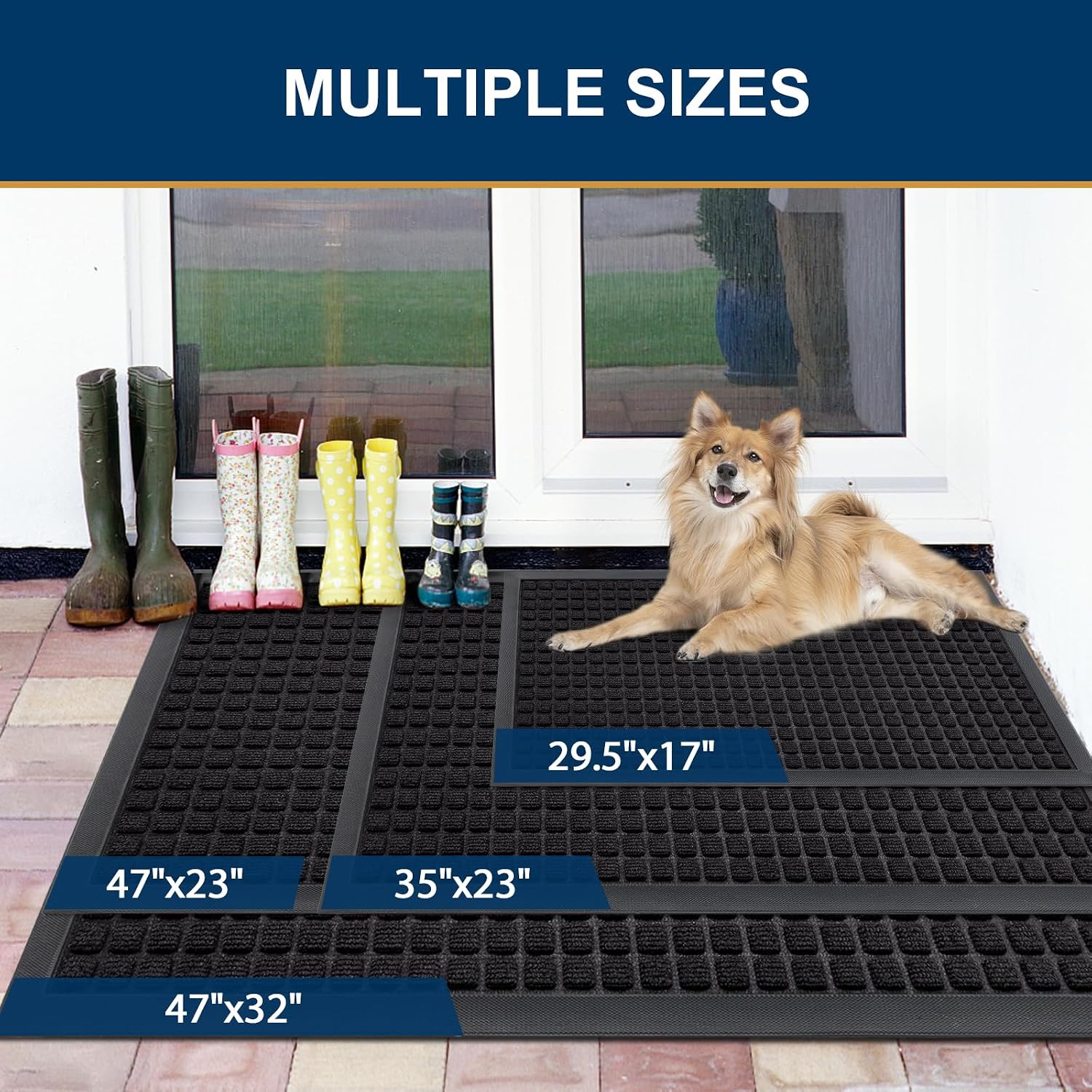 Thumbnail 5 de Smiry Front Door Mat 35x23 Inch doormat