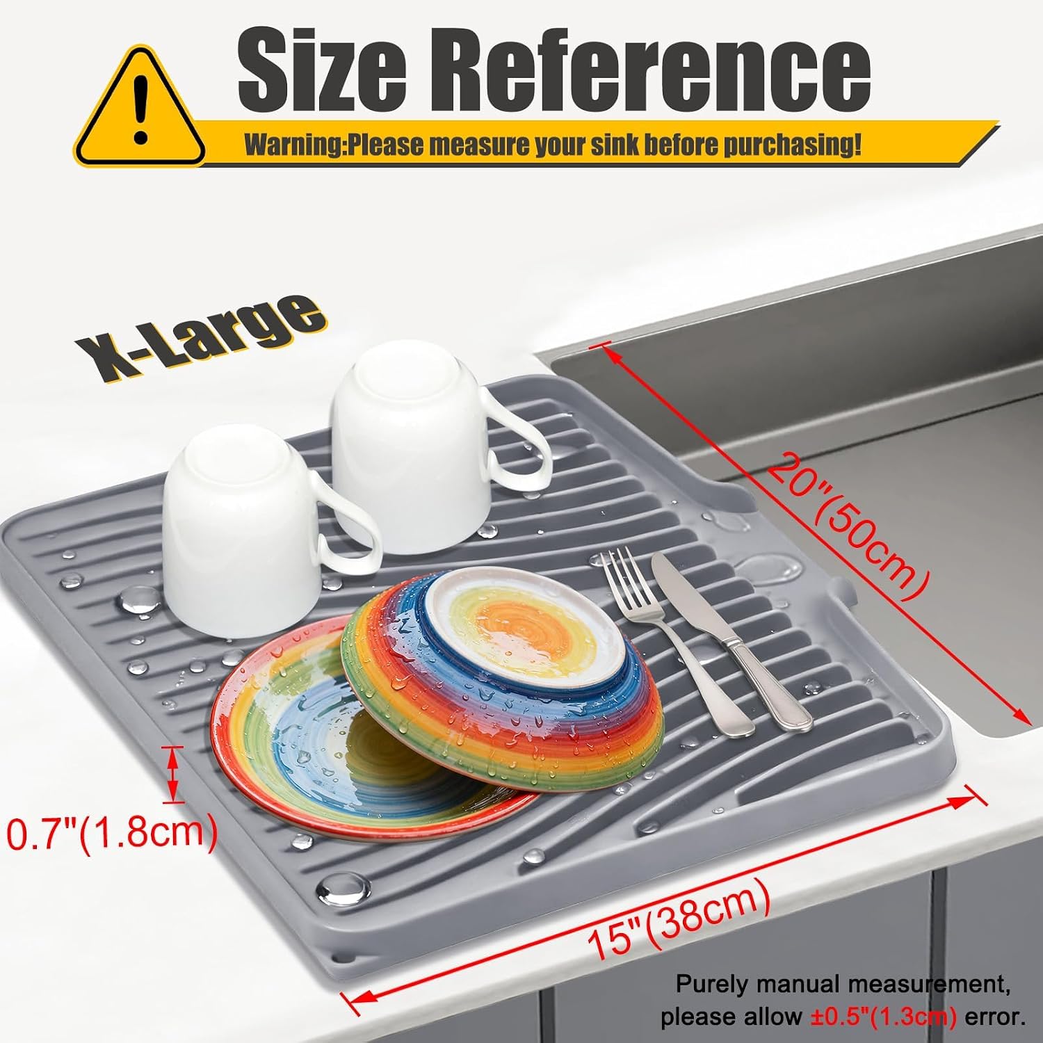 Detalle 2 de TIKNIK 20"x15" Stone Drying Mat