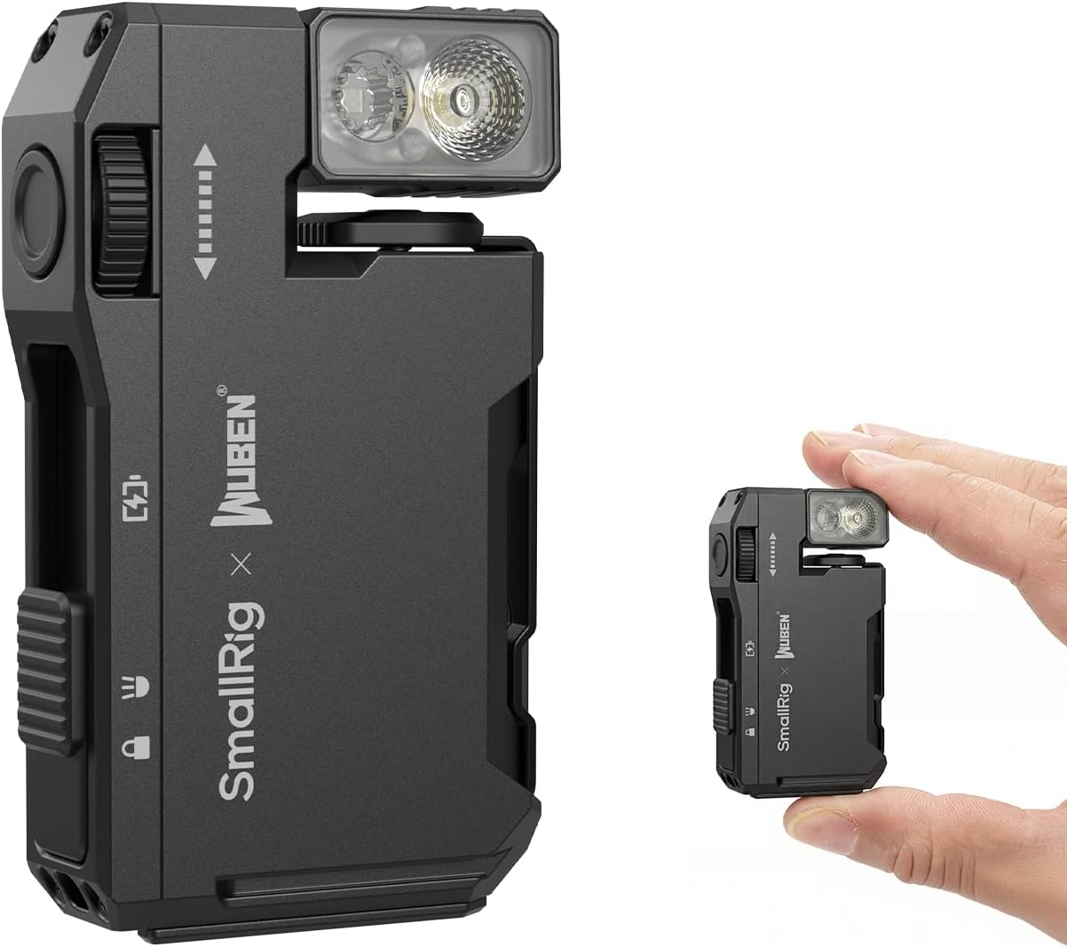 SMALLRIG x WUBEN Lampe Torche Mini Rechargeable, 400 Lumens, RGB – format poche, IP65, USB-C, 1/4"-20