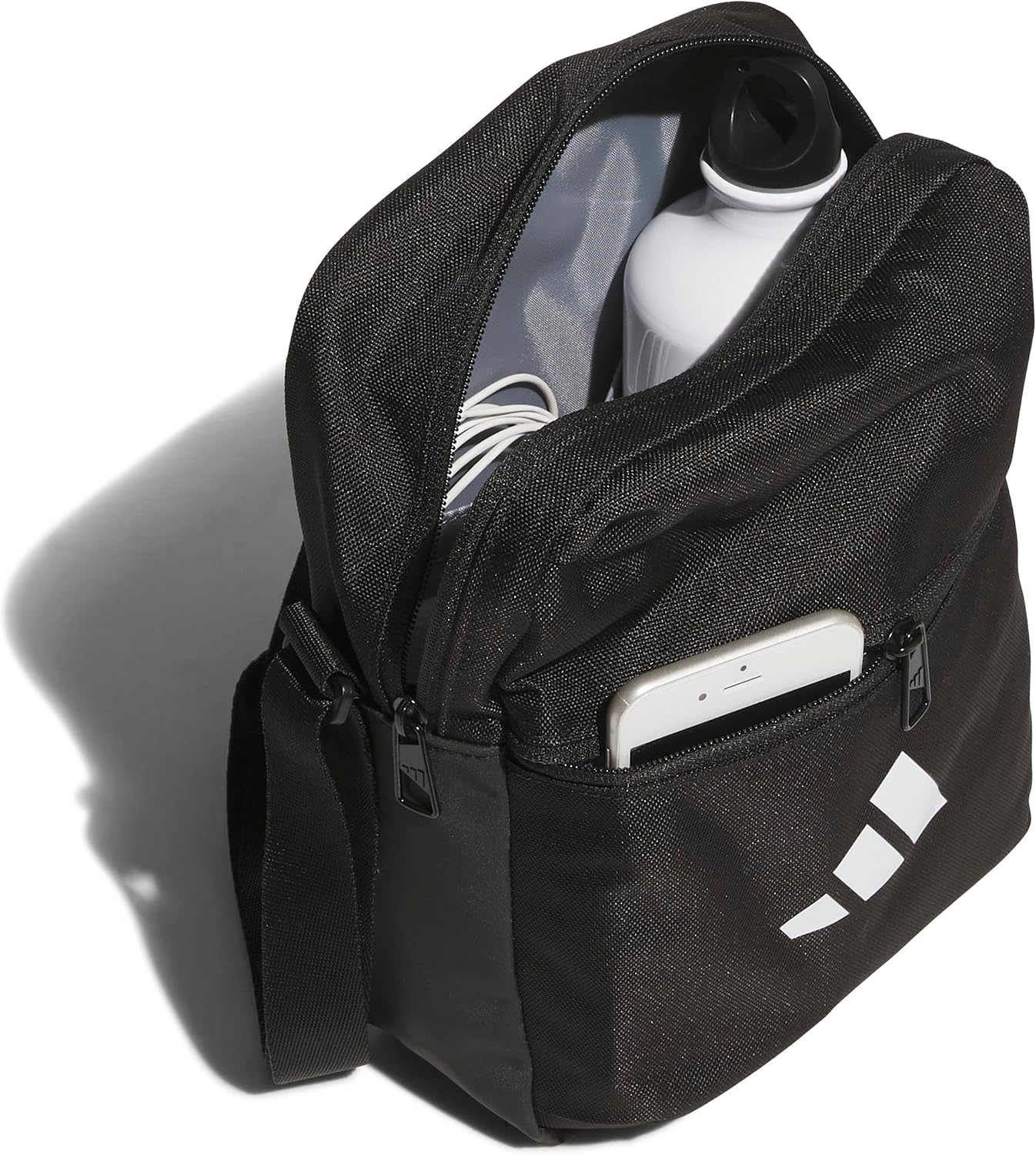 Thumbnail 6 de adidas Essentials Organizer Taillengürtel – Unisex, Schwarz/Weiß, One Size