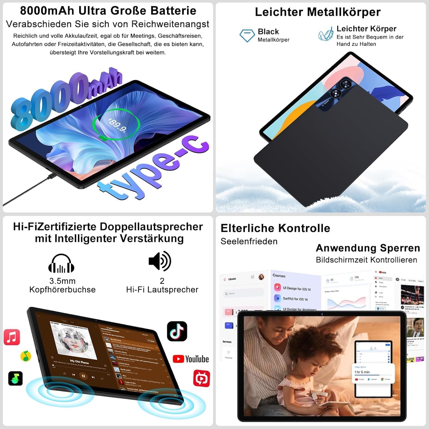 Thumbnail 6 de 2026 Nouvelle Tablette Android 11'' – Puissance et stockage généreux (256 Go ROM, 24 Go RAM)