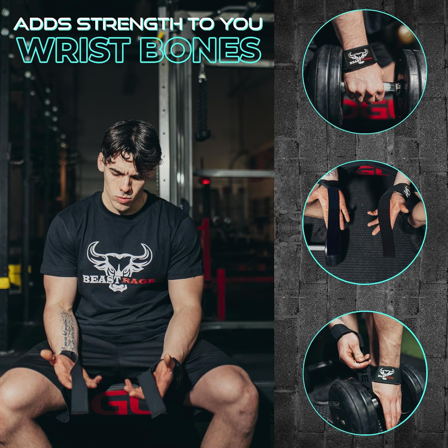 Thumbnail 2 de BEAST RAGE Zughilfen Krafttraining Gepolstert