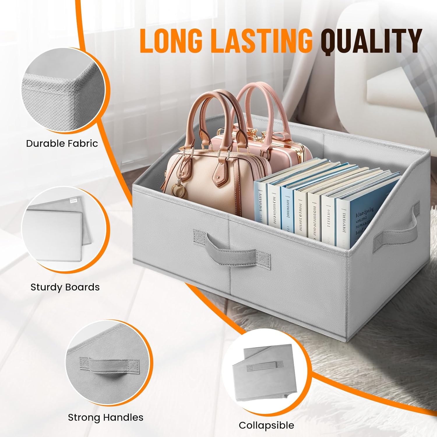 Thumbnail 4 de Criusia Closet Organizers Bins 4 Pack for Storage