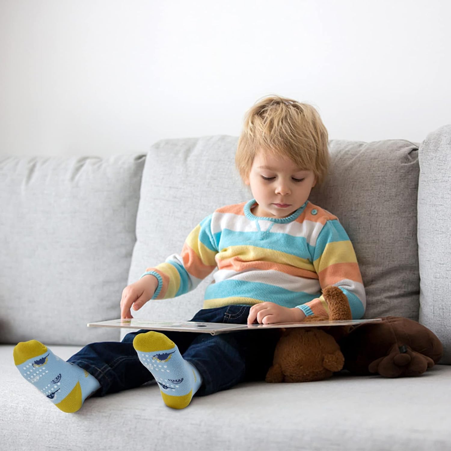 Thumbnail 2 de GRPSKCOS Toddler Non Slip Socks 12 Pairs