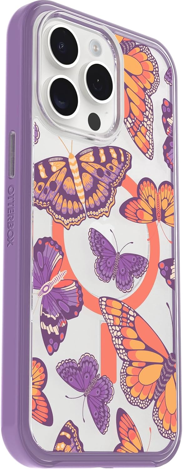 Detalle 2 de OtterBox Symmetry Clear MagSafe per iPhone 15 Pro Max: protezione sottile e affidabile