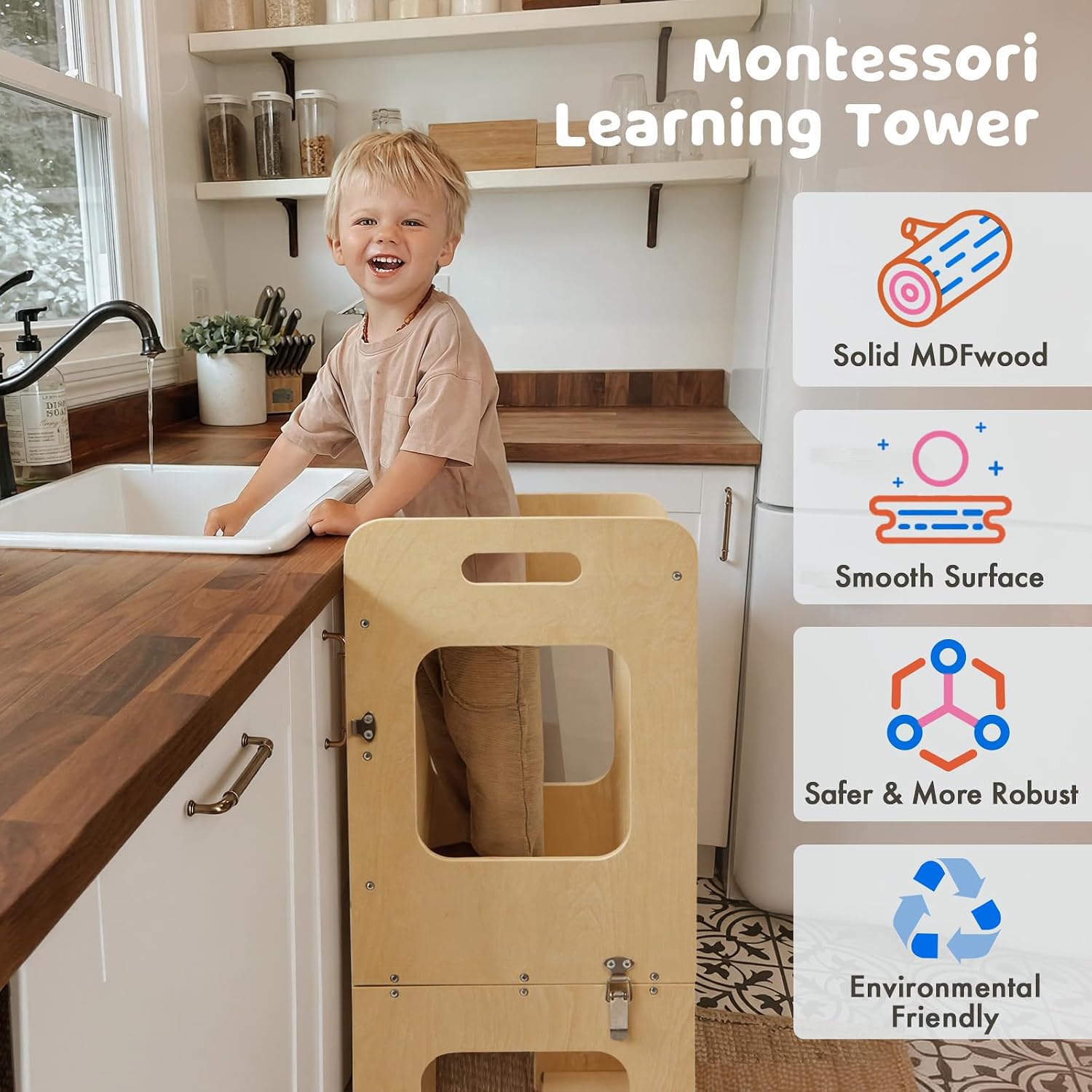 Detalle 2 de Labebe Torre Montessori 3 in 1 per bambini