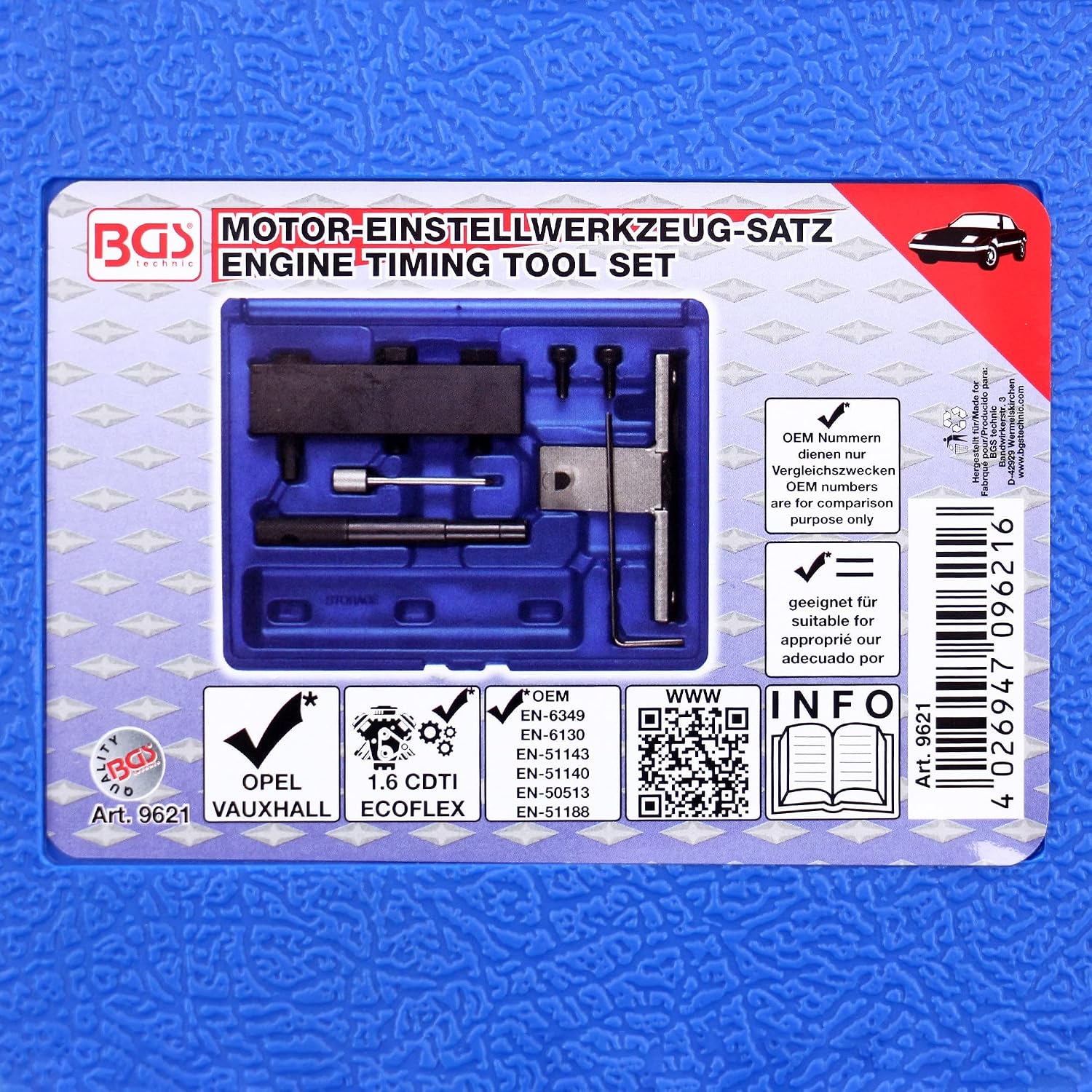 Thumbnail 4 de BGS 9621 serie manutenzione motore: strumenti per regolazione e controlli Opel 1.6 CDTi ecoFLEX