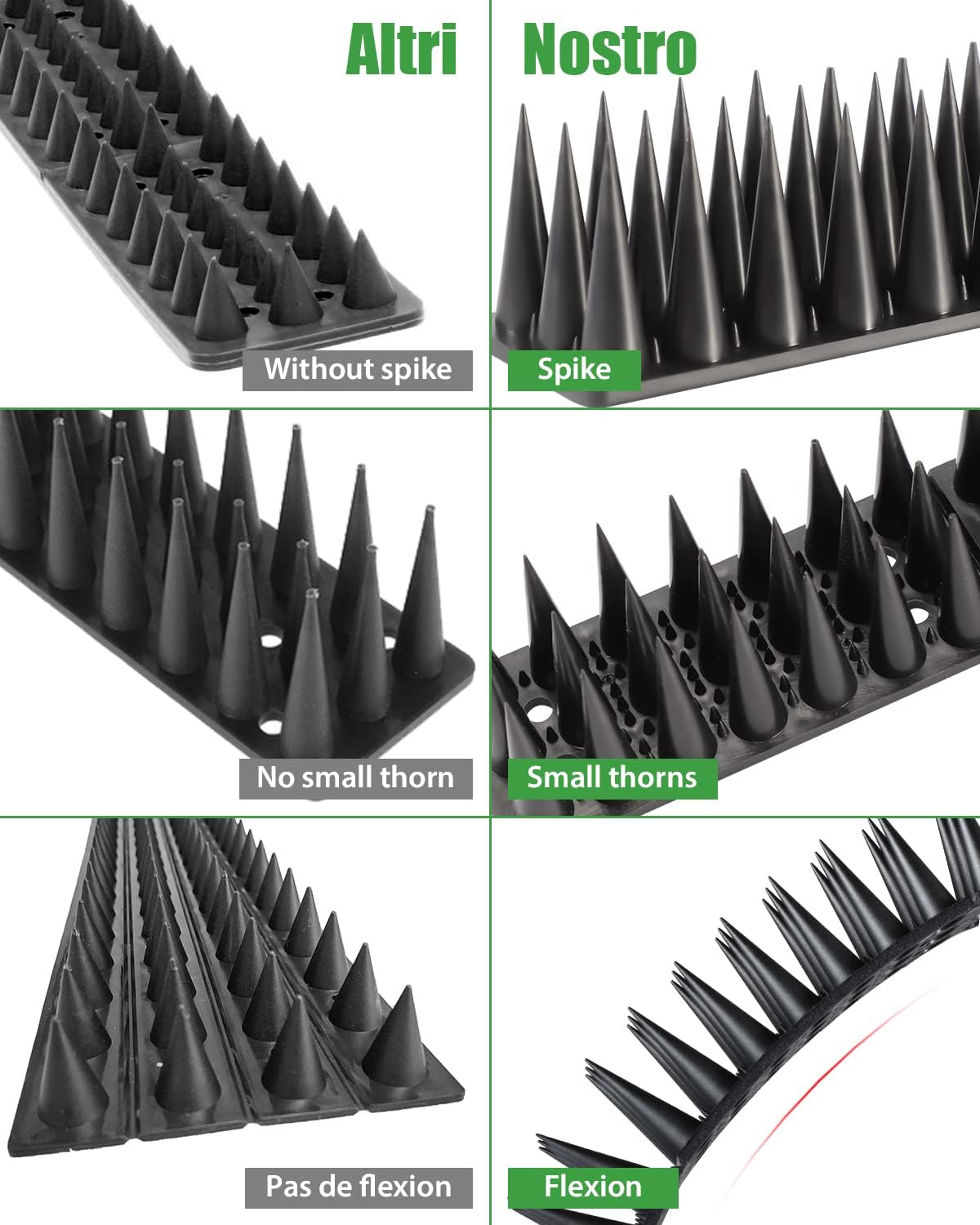 Thumbnail 4 de XDQQ Pic Anti Pigeon 5,7 m – Kit de 20 piques anti-pigeons pour balcon en ABS haute résistance