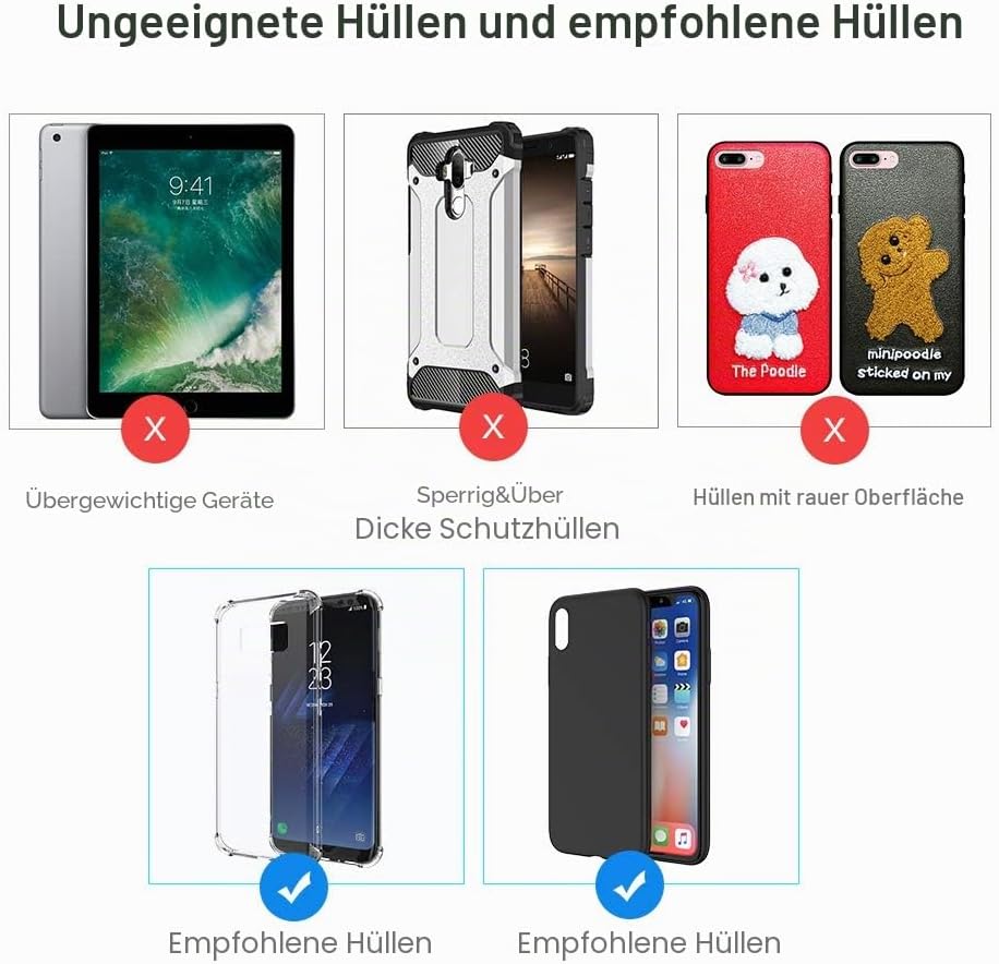 Thumbnail 5 de FLOVEME KFZ Handyhalterung Auto Magnet 5 Magneten