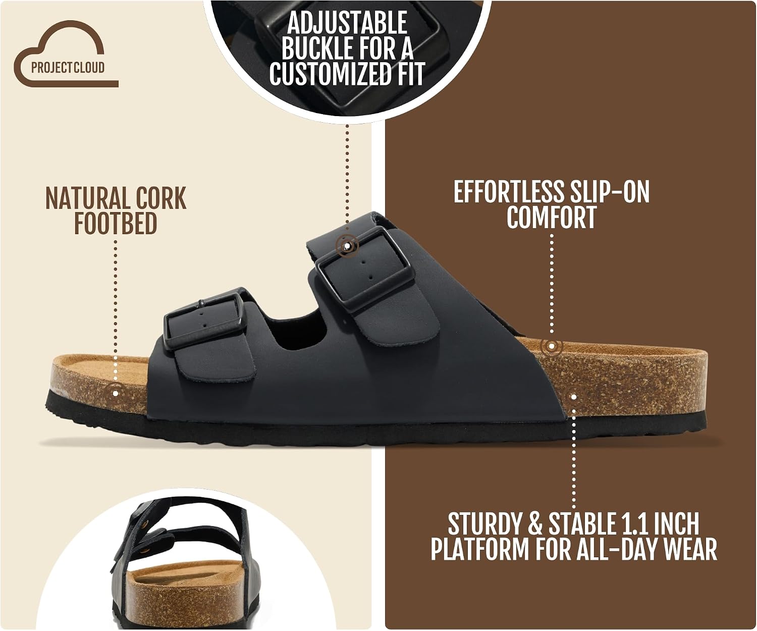 Thumbnail 2 de Project Cloud Men's Sandals, Genuine Leather