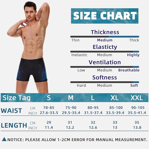 Thumbnail 5 de AMZSPORT Maillot de Bain Homme Short de Bain à Séchage Rapide — Bleu Noir M