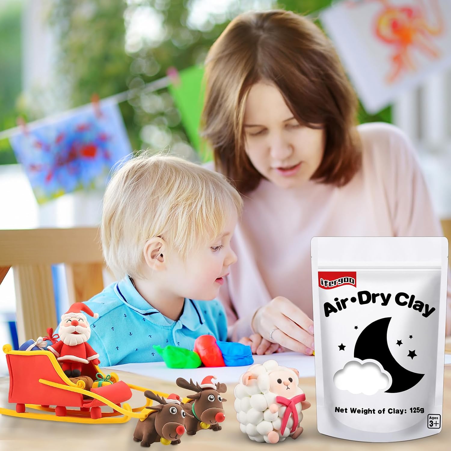 Thumbnail 6 de ifergoo 125g White Air-Dry Foam Clay for Kids’ Crafts and School Projects