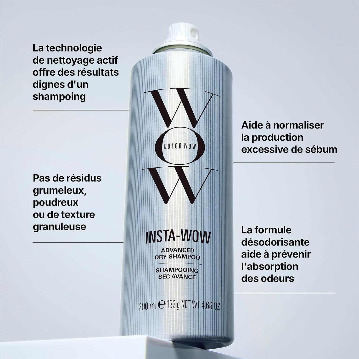 Detalle de COLOR WOW Insta-Wow Shampoing Sec 200 ml – Élimine 95% du Sébum et Protège contre la Pollution