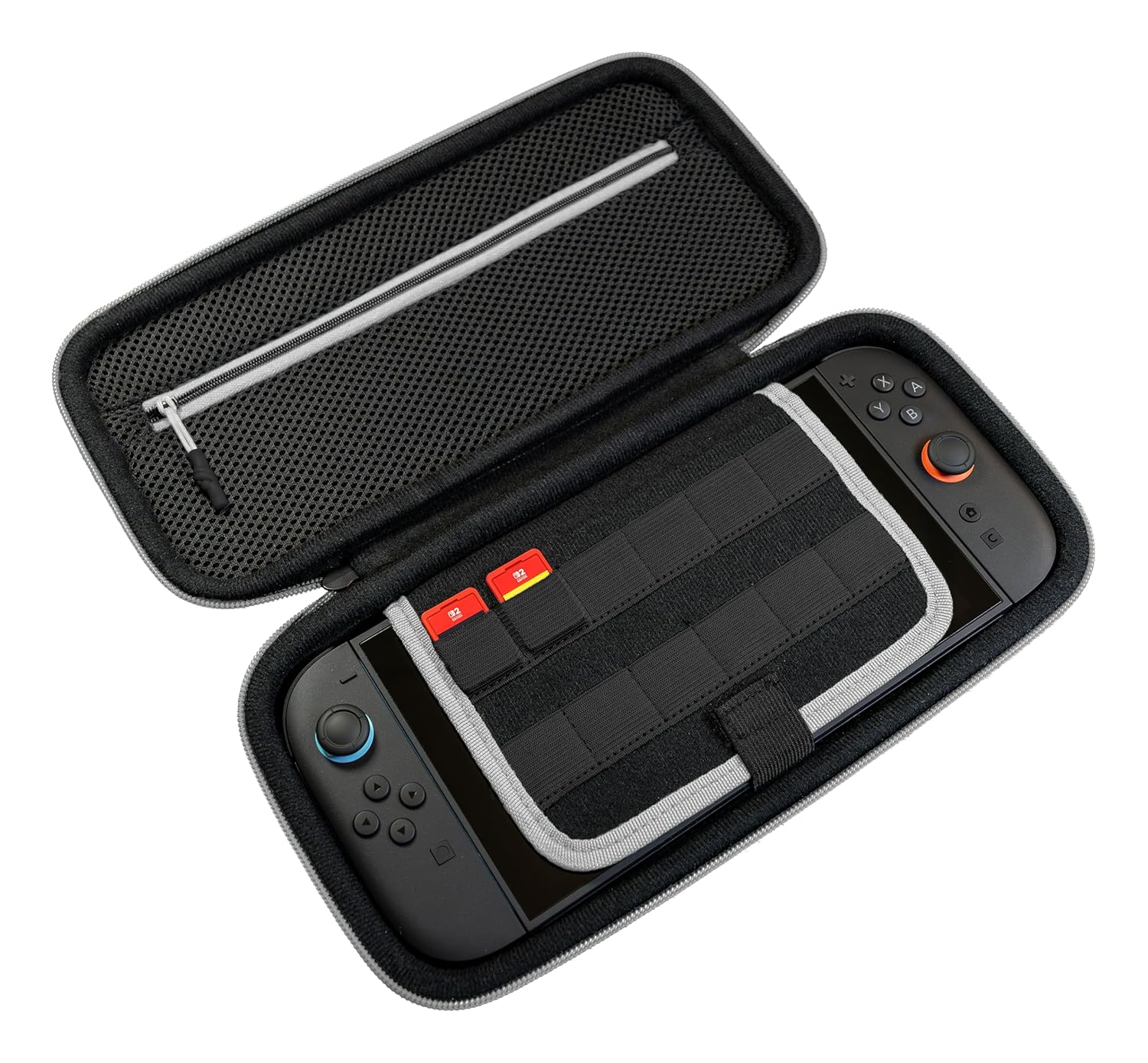 Detalle de Turtle Beach PlayTrek Travel Case for Nintendo Switch (Nintendo Switch 2 / OLED) – Hard Shell Carrying Case in Stellar White