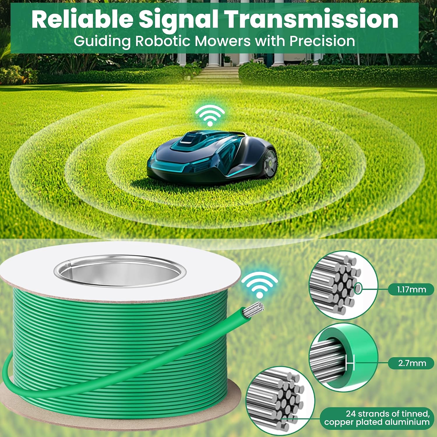 Thumbnail 2 de COZCLAM 175m Boundary Cable Kit for Robot Lawnmowers