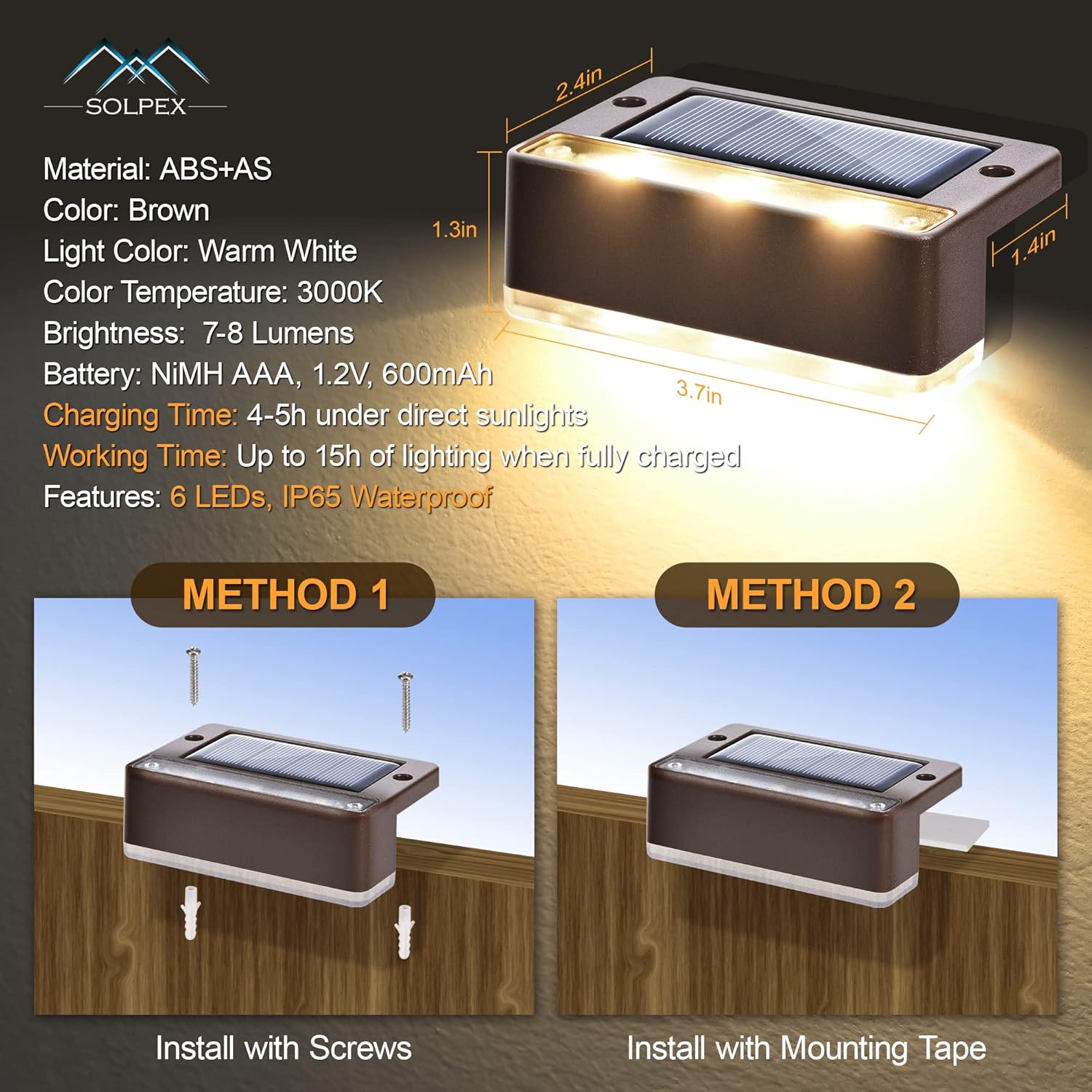 Thumbnail 3 de Solpex 12 Pack solar stair lights