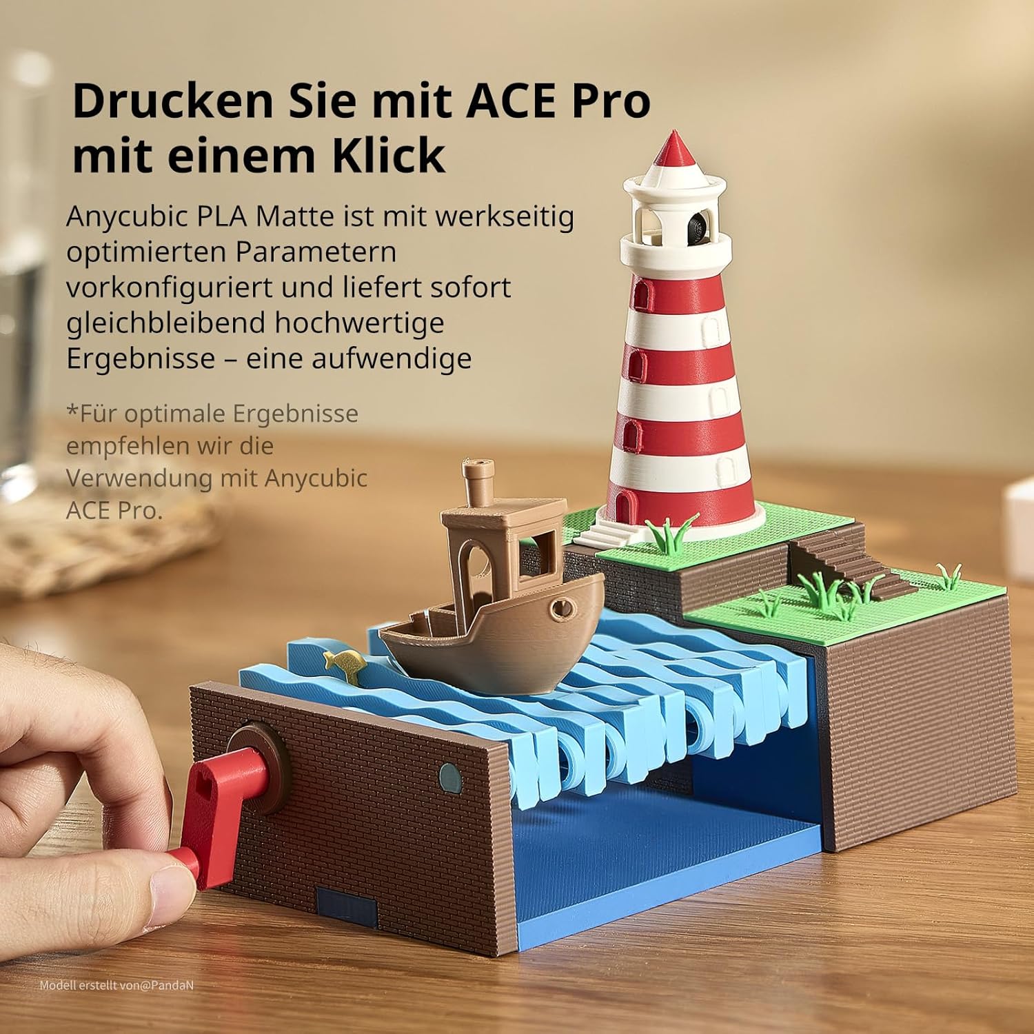 Thumbnail 4 de ANYCUBIC Matte PLA Filament 1,75 mm – 1 kg, edle matte Oberfläche und geringe Schichtlinien