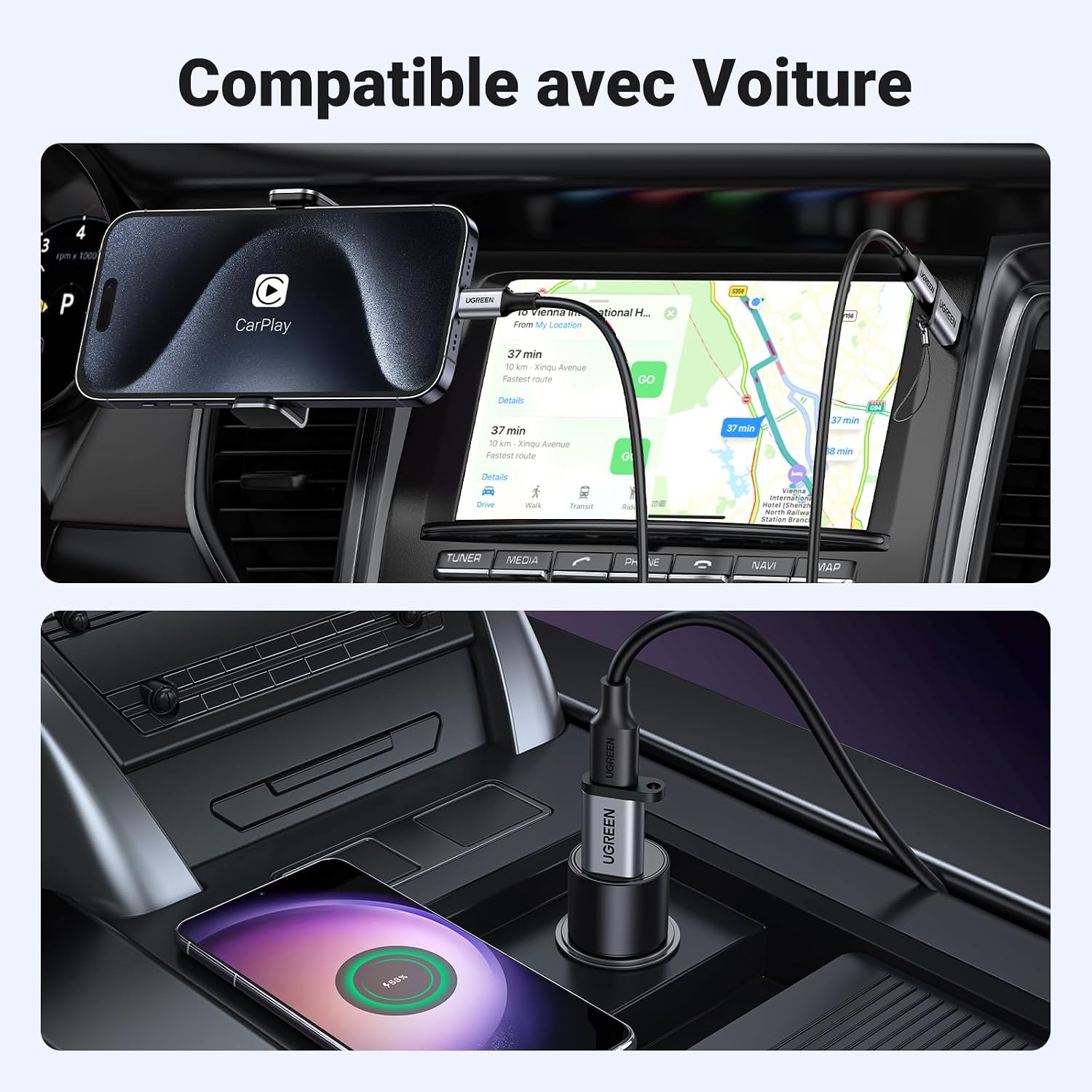 Detalle 1 de Adaptateur USB-C vers Type A 3.0 UGREEN ⚡