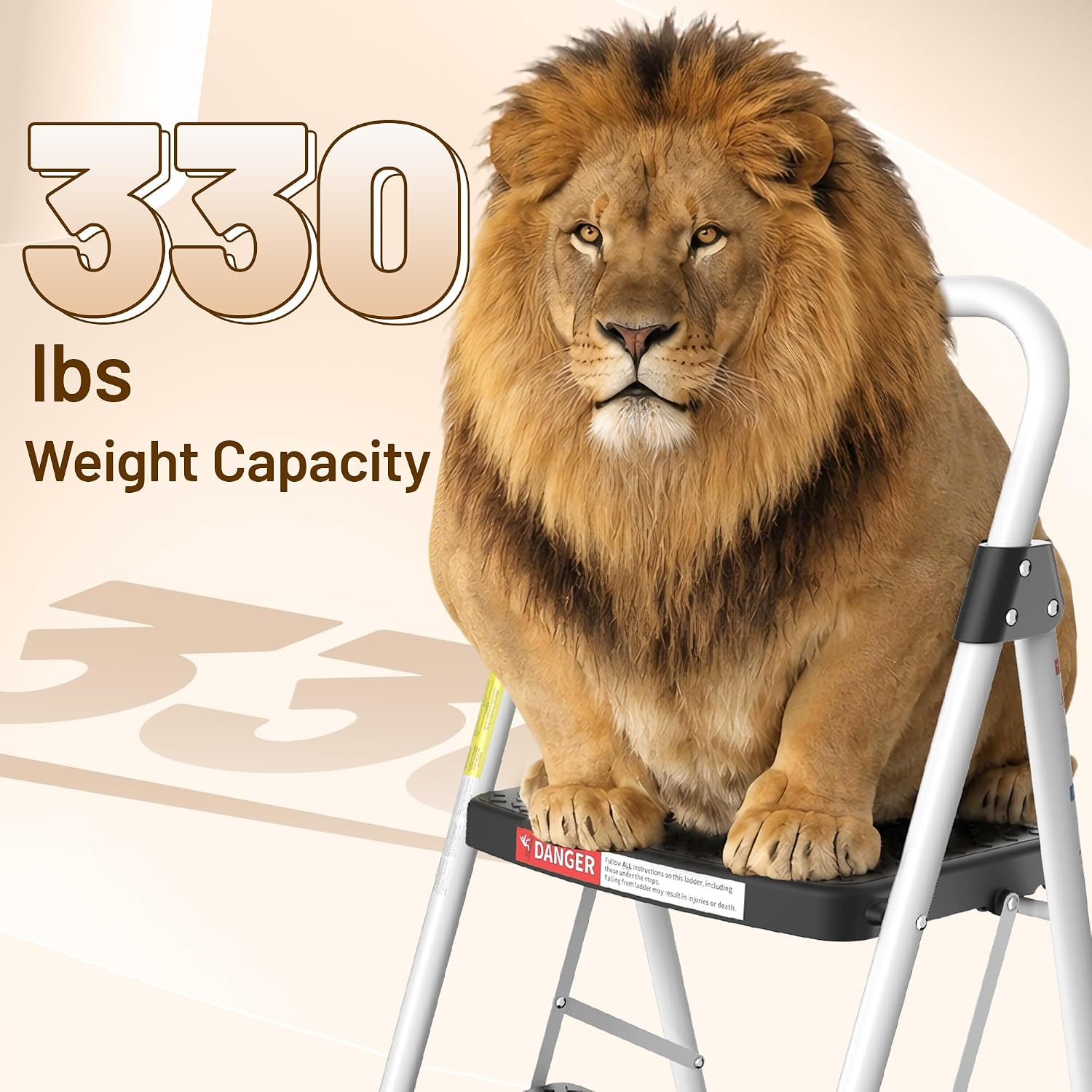 Detalle de HBTower 2-Step Ladder, 330 lb Capacity