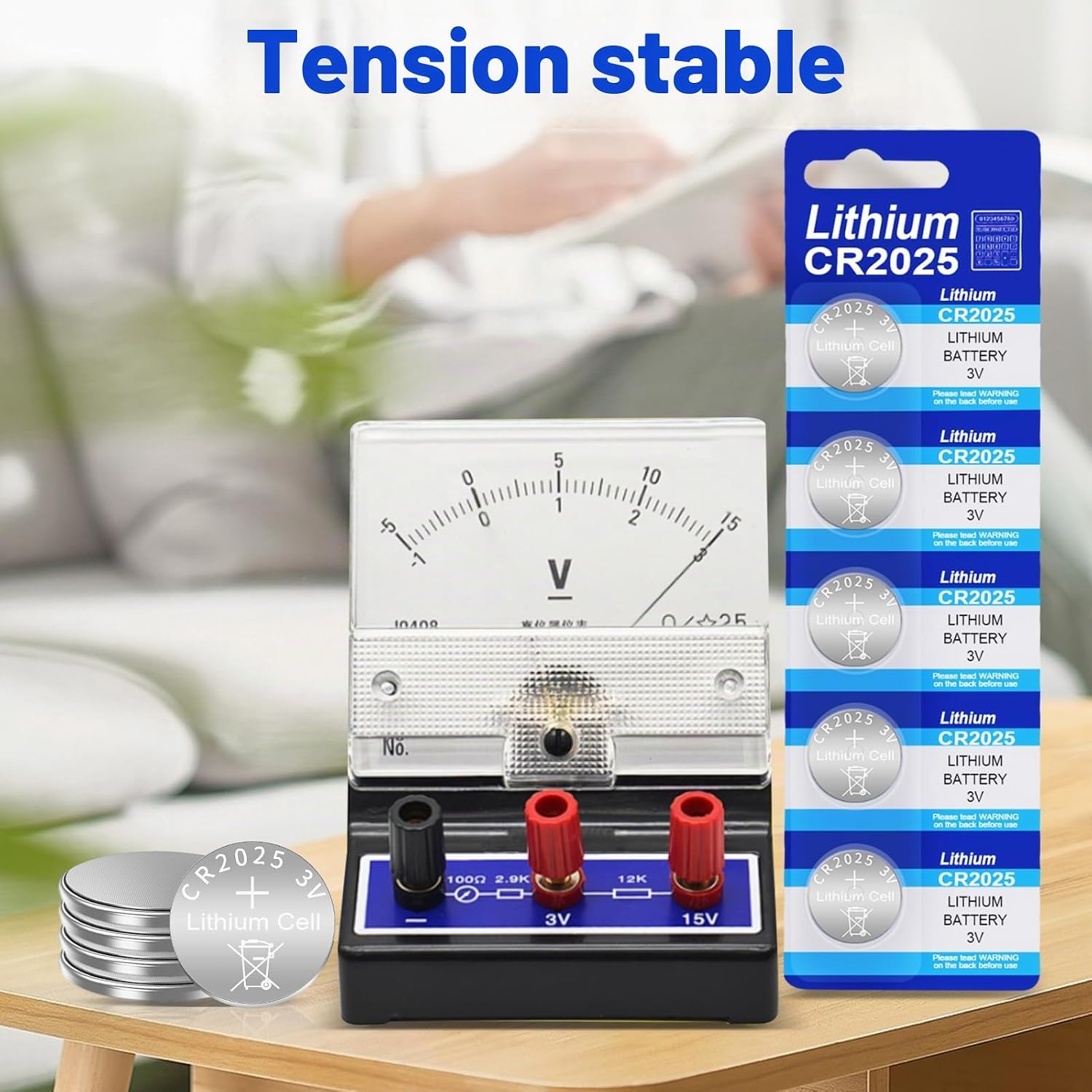Detalle de Vemfay CR2025-lithiumknoopcelbatterijen, 3 V, set van 20