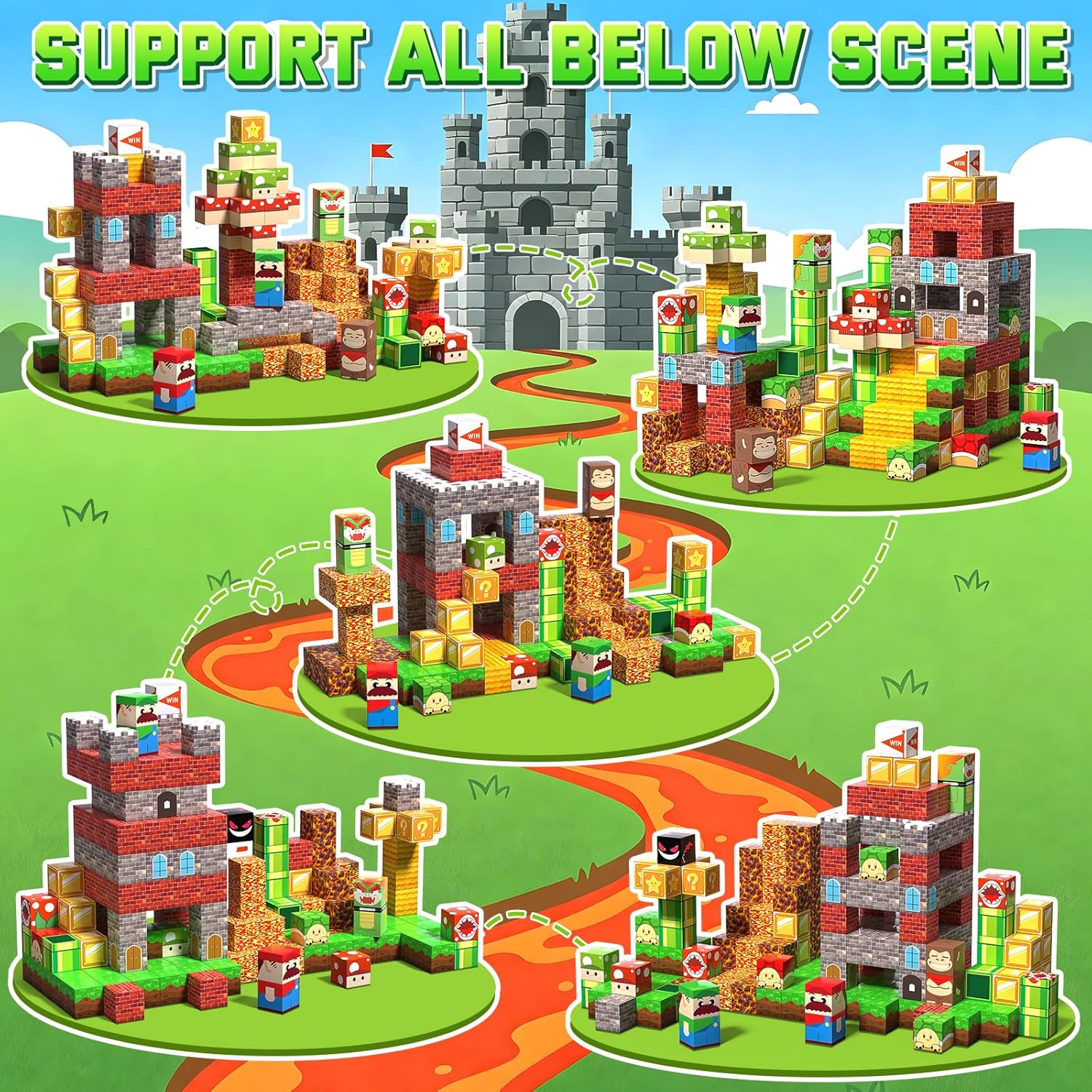 Thumbnail 2 de CraftyNest Magnetic Blocks: 100-Piece STEM Building Set for Ages 3+