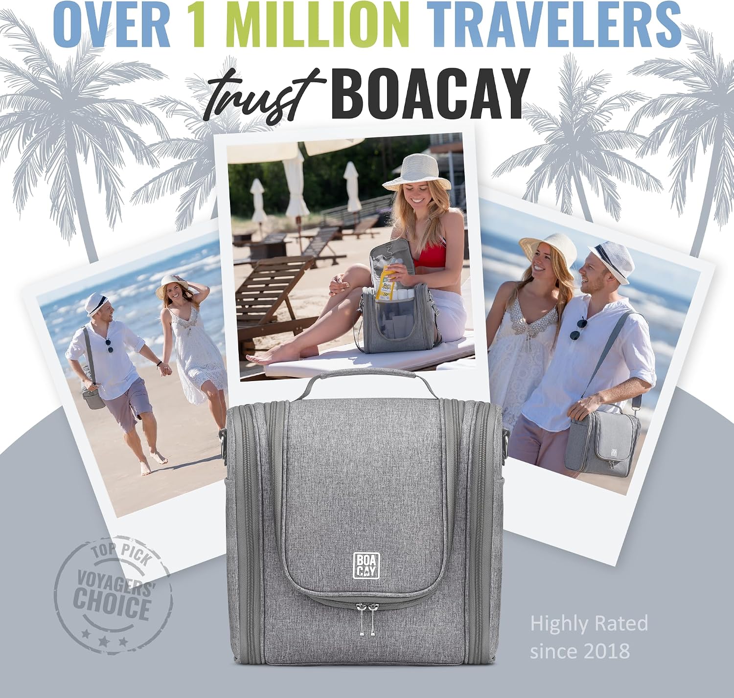 Detalle 2 de BOACAY Hanging Toiletry Bag 29.5 × 15.2 × 29 cm