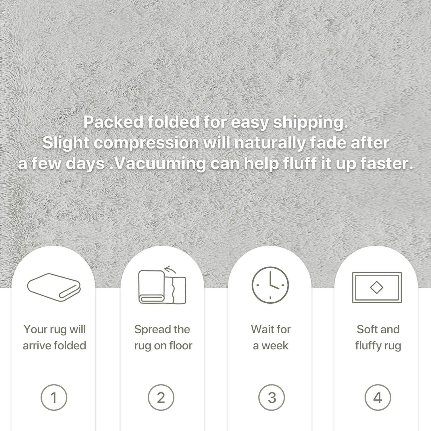 Thumbnail 5 de BEIMO Tapis Shaggy Blanc Neige 120x170 cm – douceur et sécurité pour salon et chambre