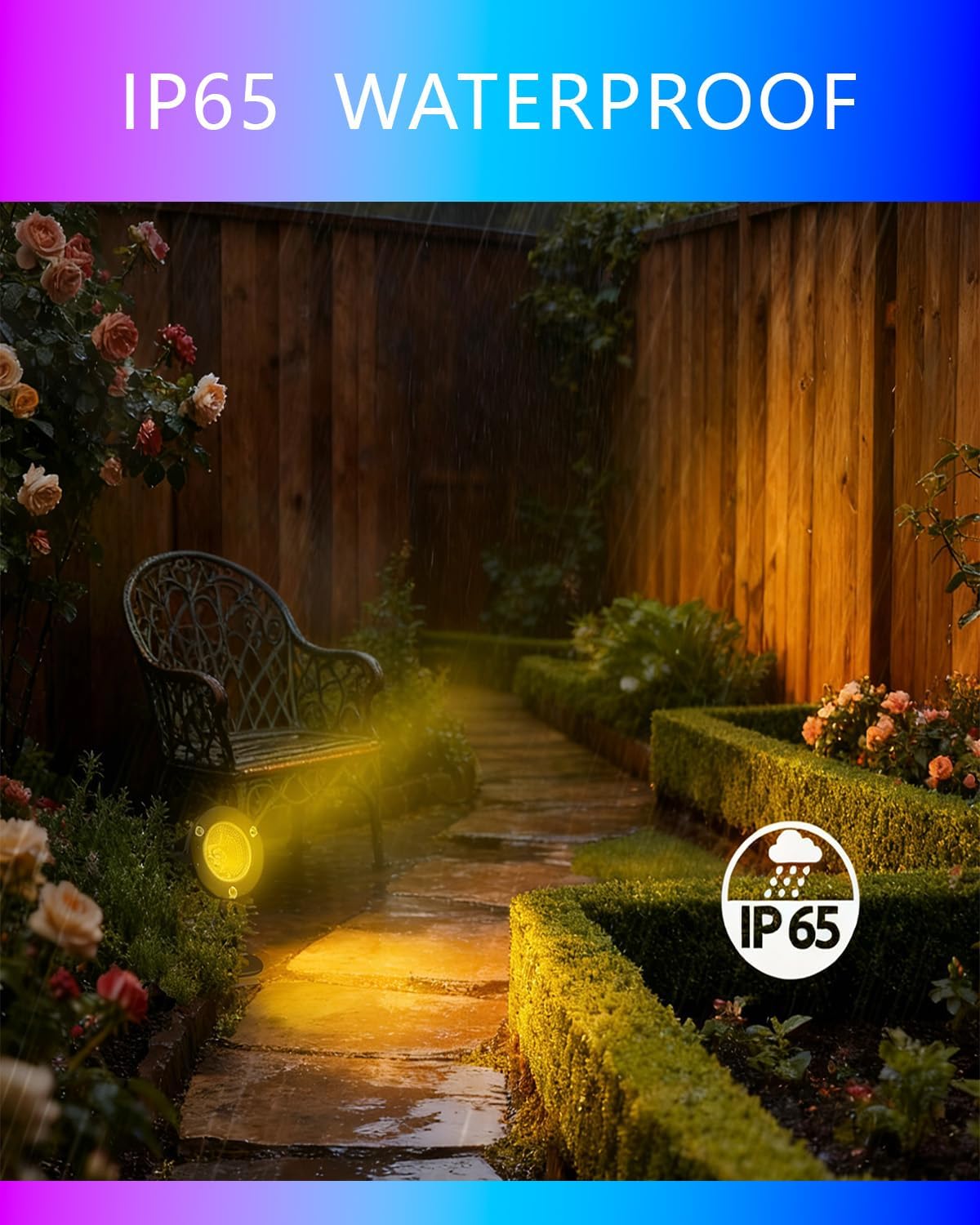 Thumbnail 2 de HomiShine LED Clip-on Spotlight with Remote: 5W RGB + Warm White, IP65