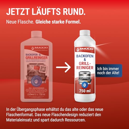 Detalle 2 de Maxxi Clean 1 x 750 ml Gel Paste mit Pinsel – extrastarker Fettlöser für Backofen, Grill und Ceranfeld