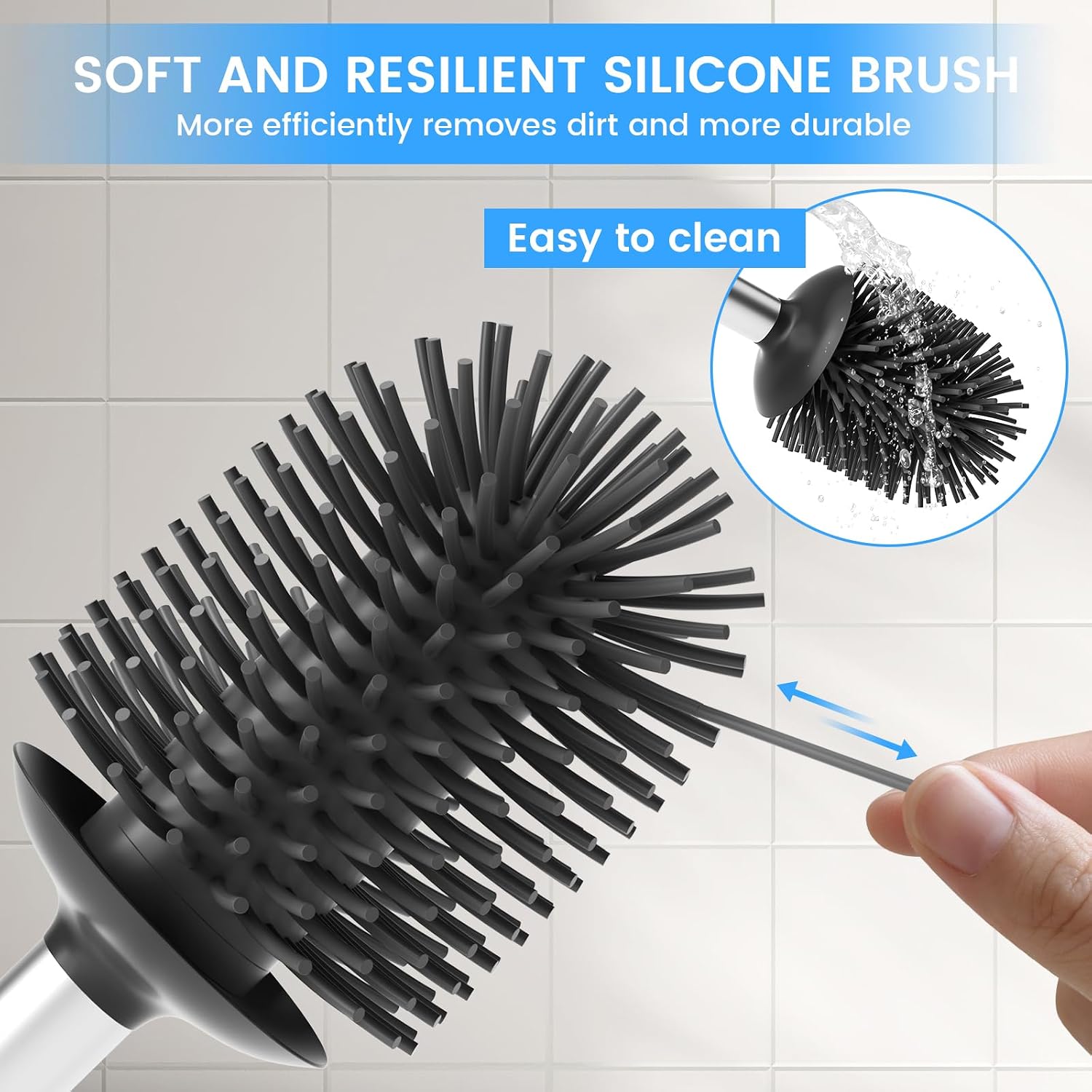 Thumbnail 3 de Siapapla Matte Black 304 Toilet Brush
