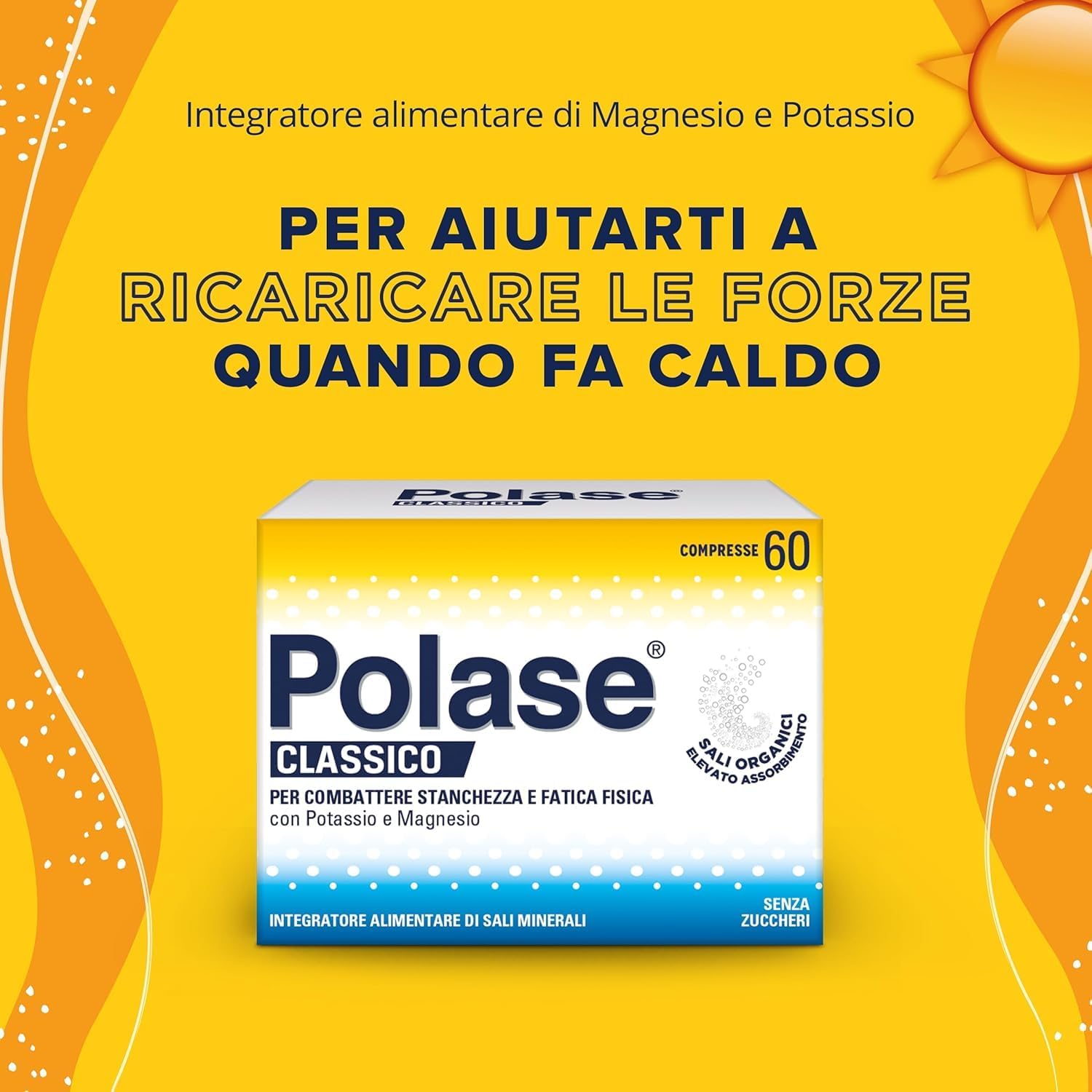 Detalle de Polase Classico Magnesio e Potassio: Integratore alimentare, 60 compresse