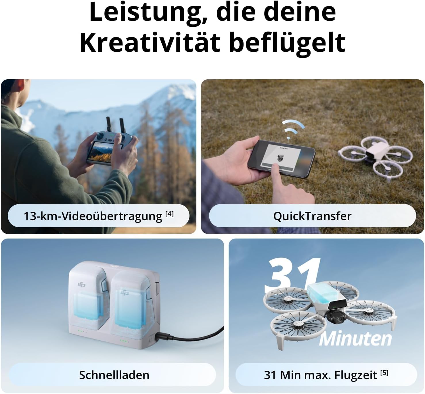 Thumbnail 4 de DJI Flip Combo mit zwei Akkus: kompakt, leicht und 4K-fähig – ideal für spontane Luftaufnahmen