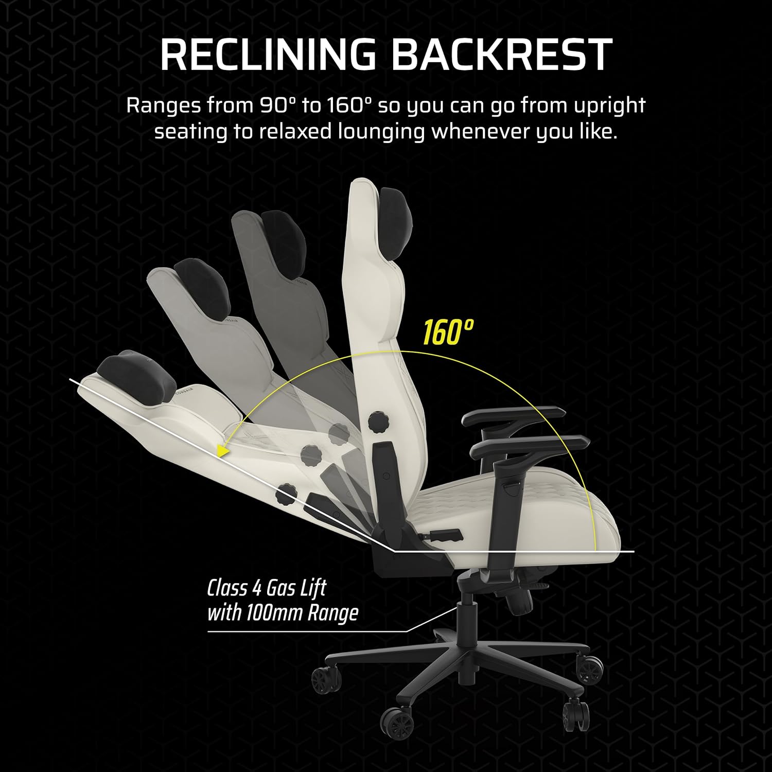 Thumbnail 6 de CORSAIR TC500 LUXE CF-9010067-WW Gaming Chair, Breathable Fabric, Wide Seat