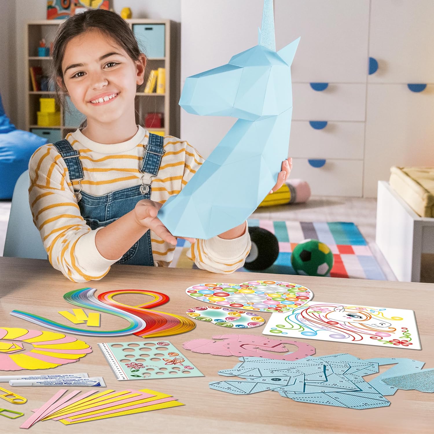 Thumbnail 2 de Ravensburger BeCreative Paper Art Flower & Unicorn Bastelset (ab 8 Jahren) – Papierfiguren zum Selbermachen