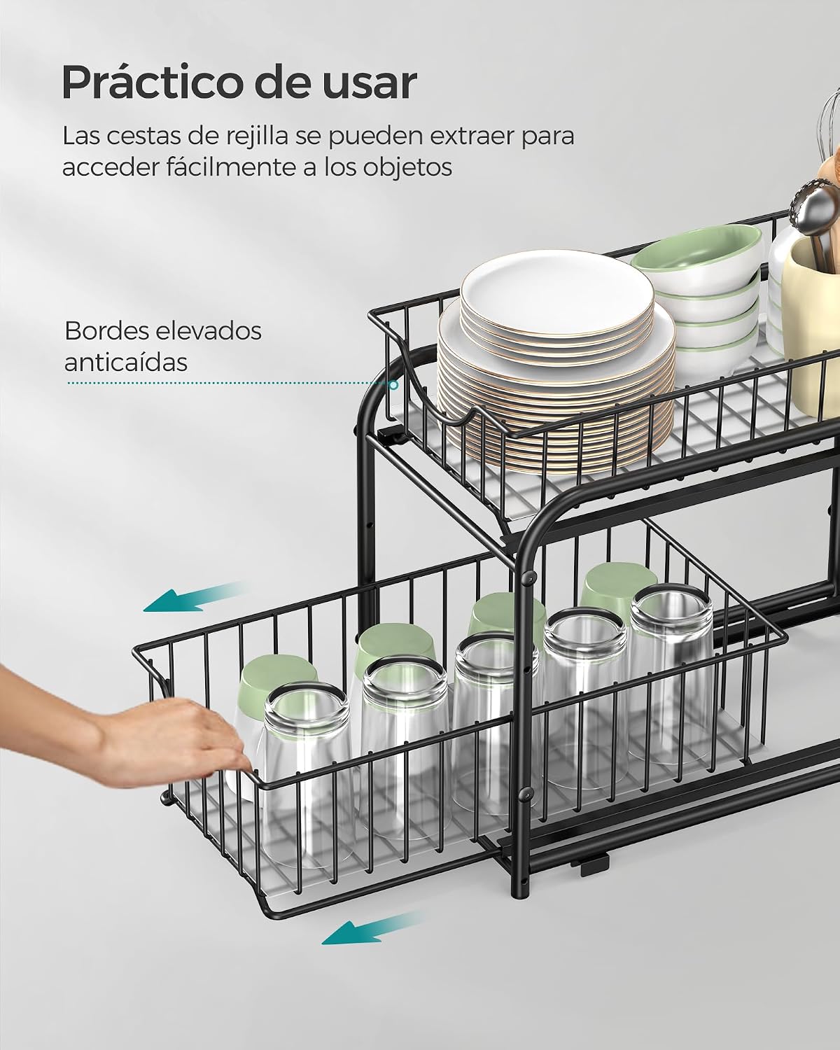 Thumbnail 4 de SONGMICS Juego de 2 Organizadores de Cocina, Estantes Apilables 🏠