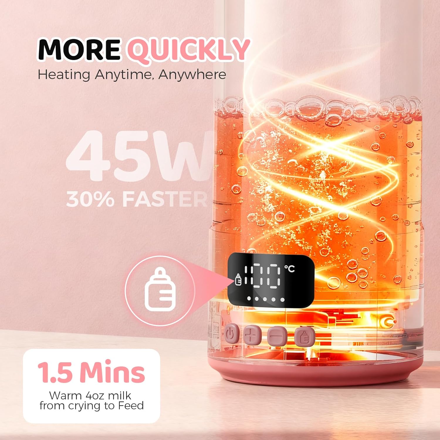 Thumbnail 2 de Scaldabiberon Portatile Senza Fili – Neonato 500 ml, Riscaldamento Veloce e Sicuro