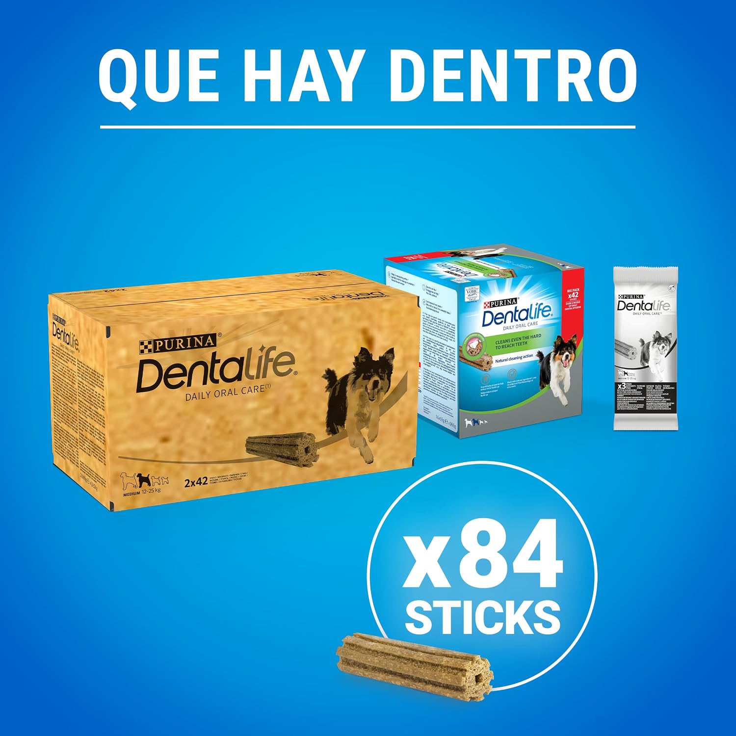 Detalle 2 de Dentalife Daily Oral Care – tandtugg för hund, 84 pinnar med kycklingsmak
