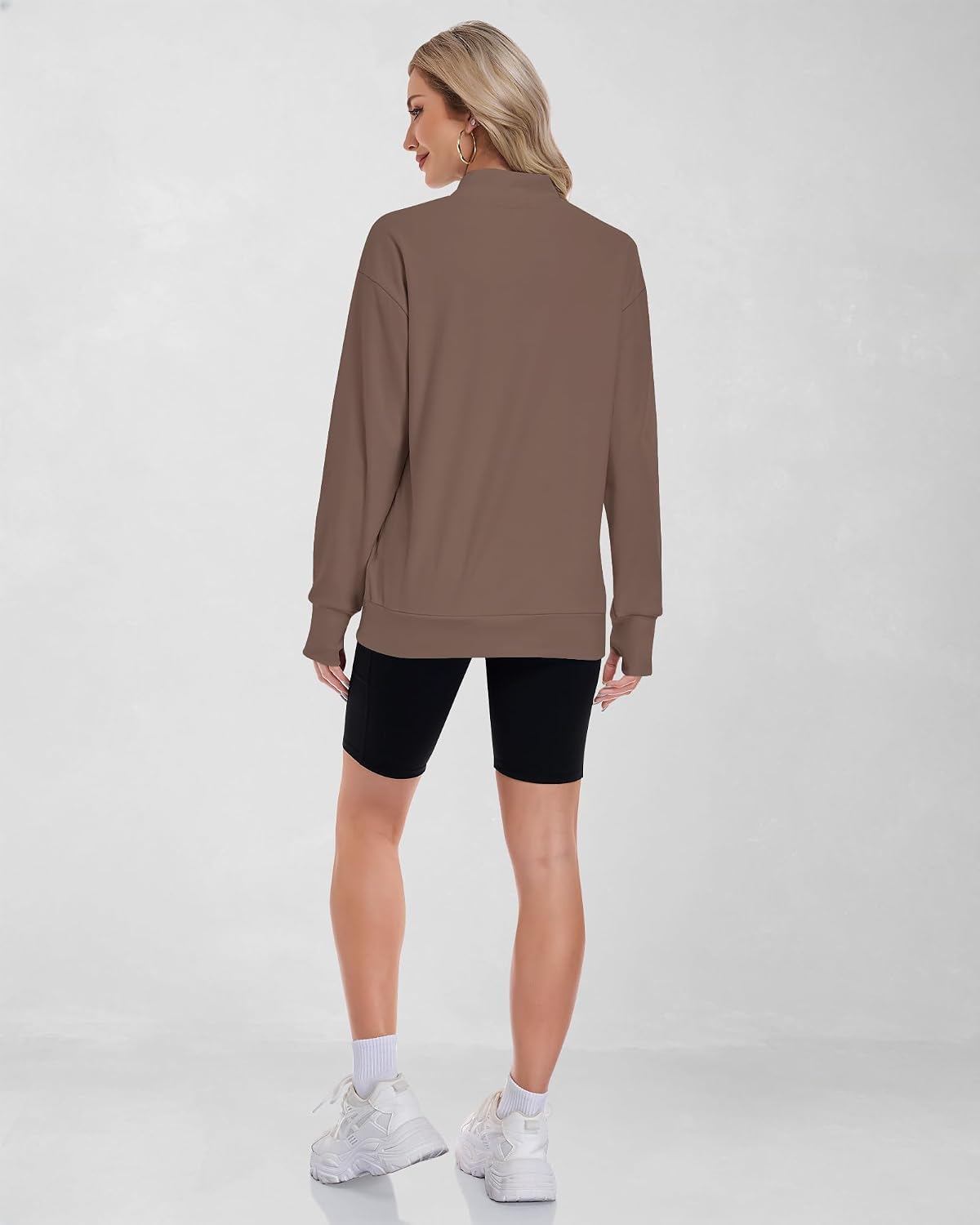 Detalle 2 de AUSELILY Women's Mock Neck Sweatshirt