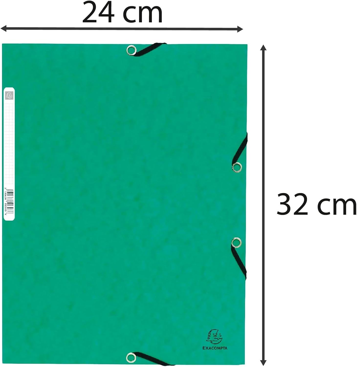 Detalle 2 de Exacompta 55503E — Chemises à élastiques vertes 24 x 32 cm, 25 pièces, format A4