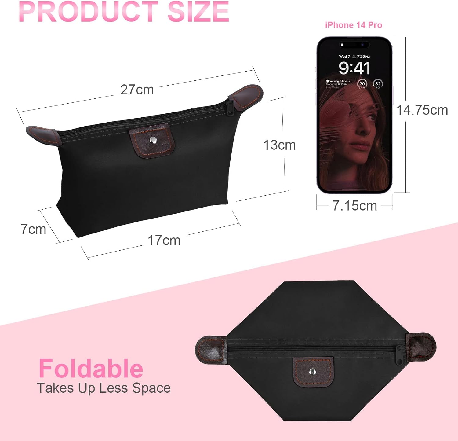 Detalle 2 de Aucuu Petite Trousse de Maquillage Voyage 2PCS