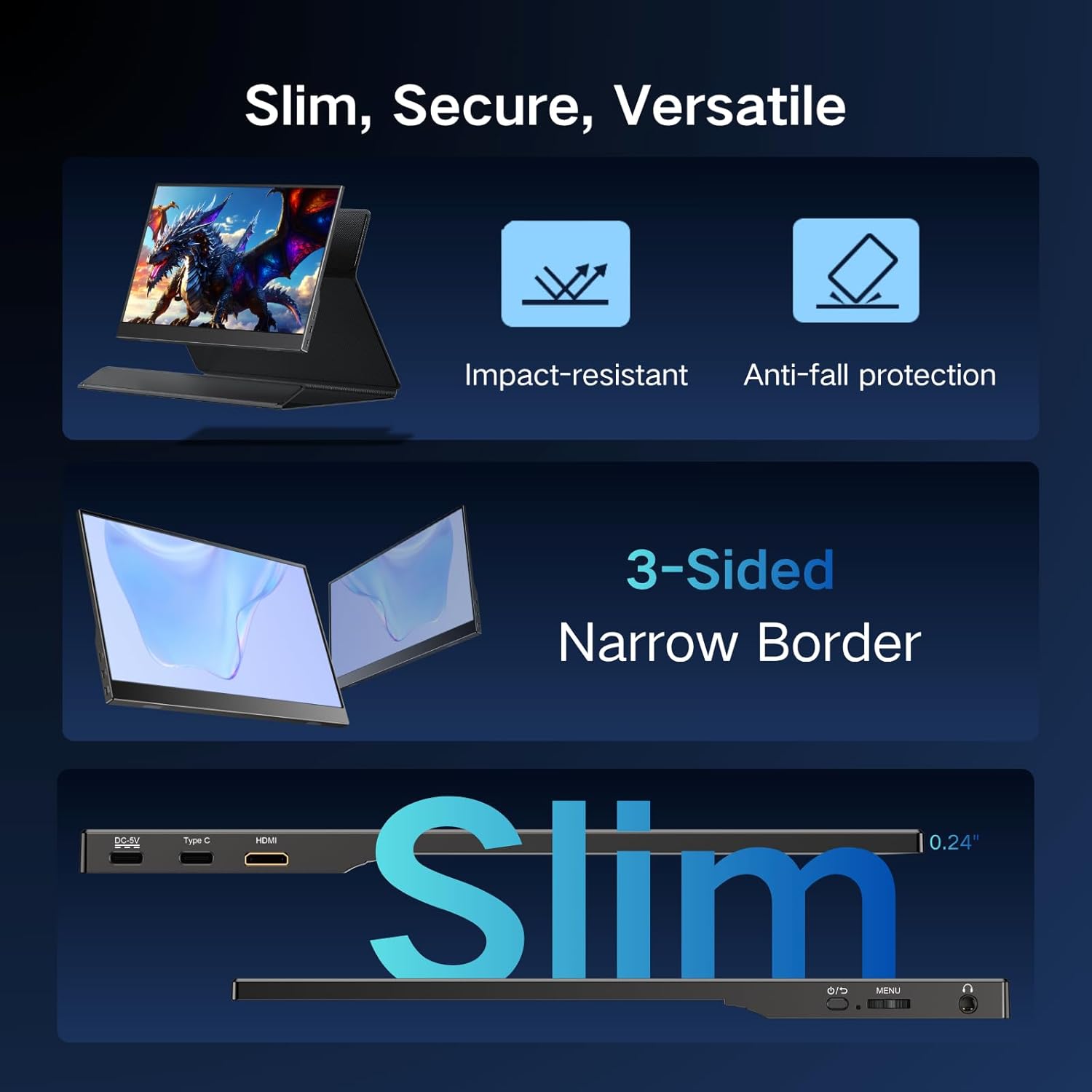 Thumbnail 6 de UPERFECT Upgrade 15.6" portable monitor 1080P IPS