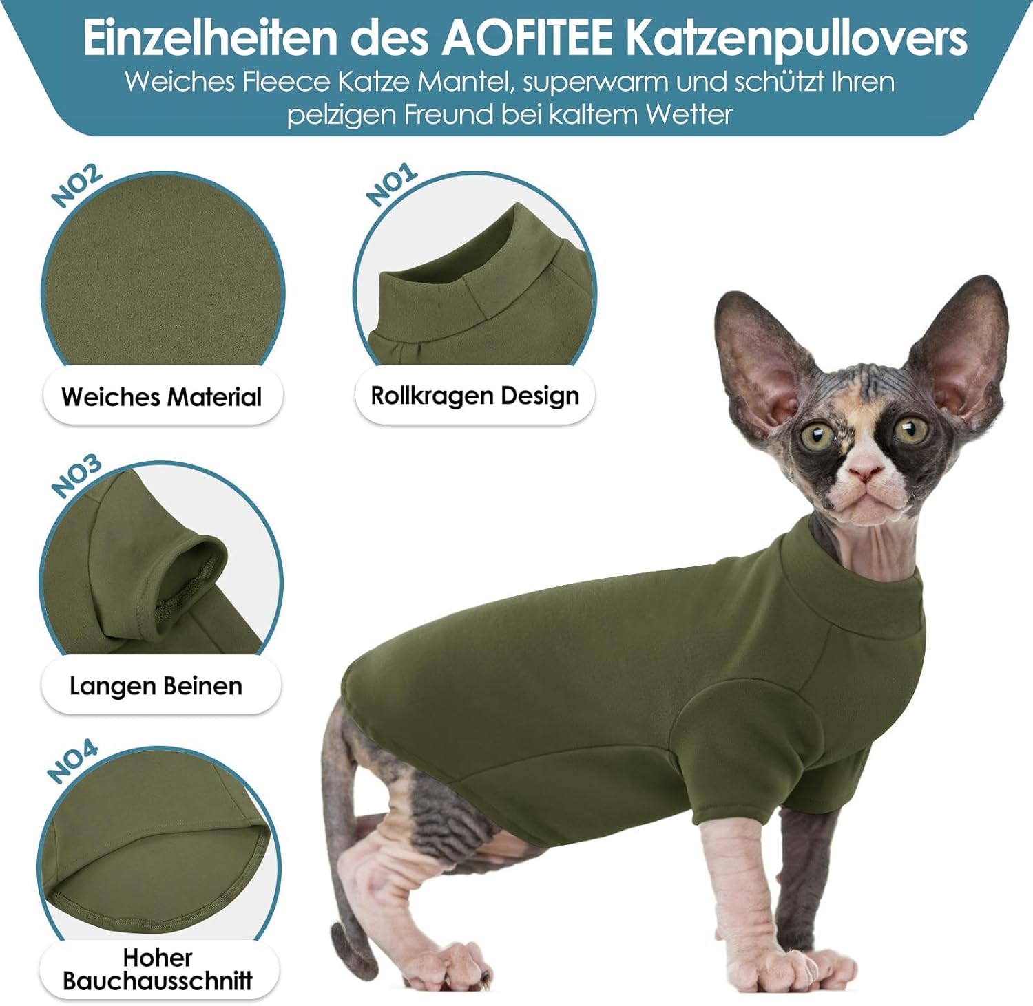 Thumbnail 1 de AOFITEE Sphynx Katzenpullover mit 4 Größen