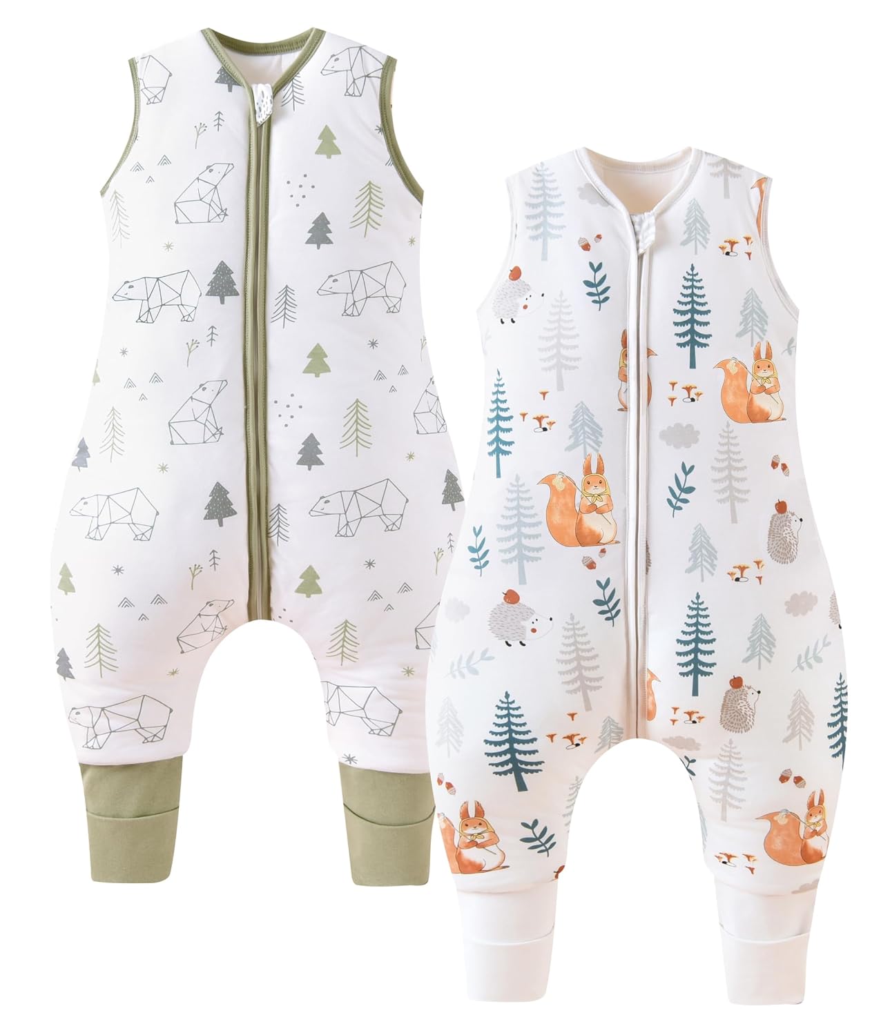 Detalle de Chilsuessy 2er Baby-Schlafsack 80 cm, 2.5 Tog